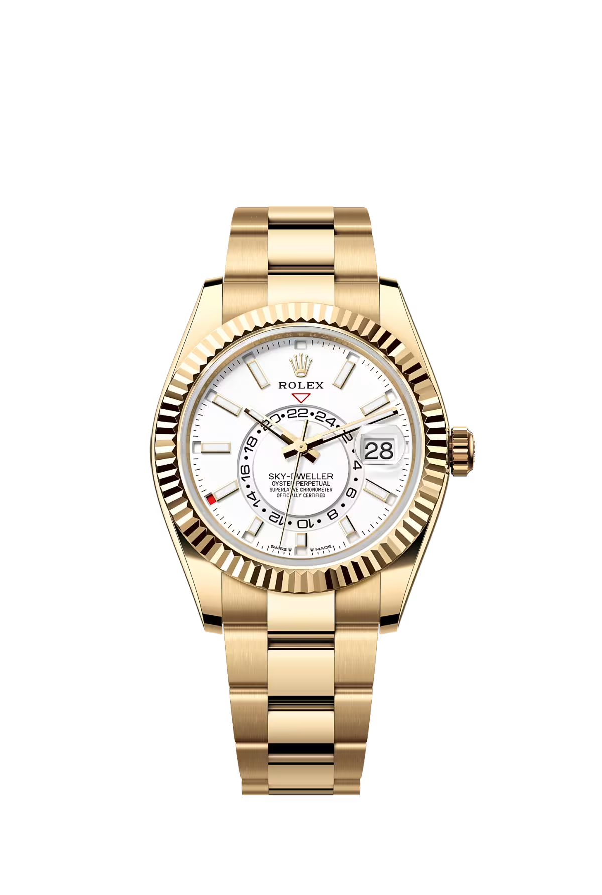 Sky Dweller Oyster 42 mm YG White Dial Ref. 336938