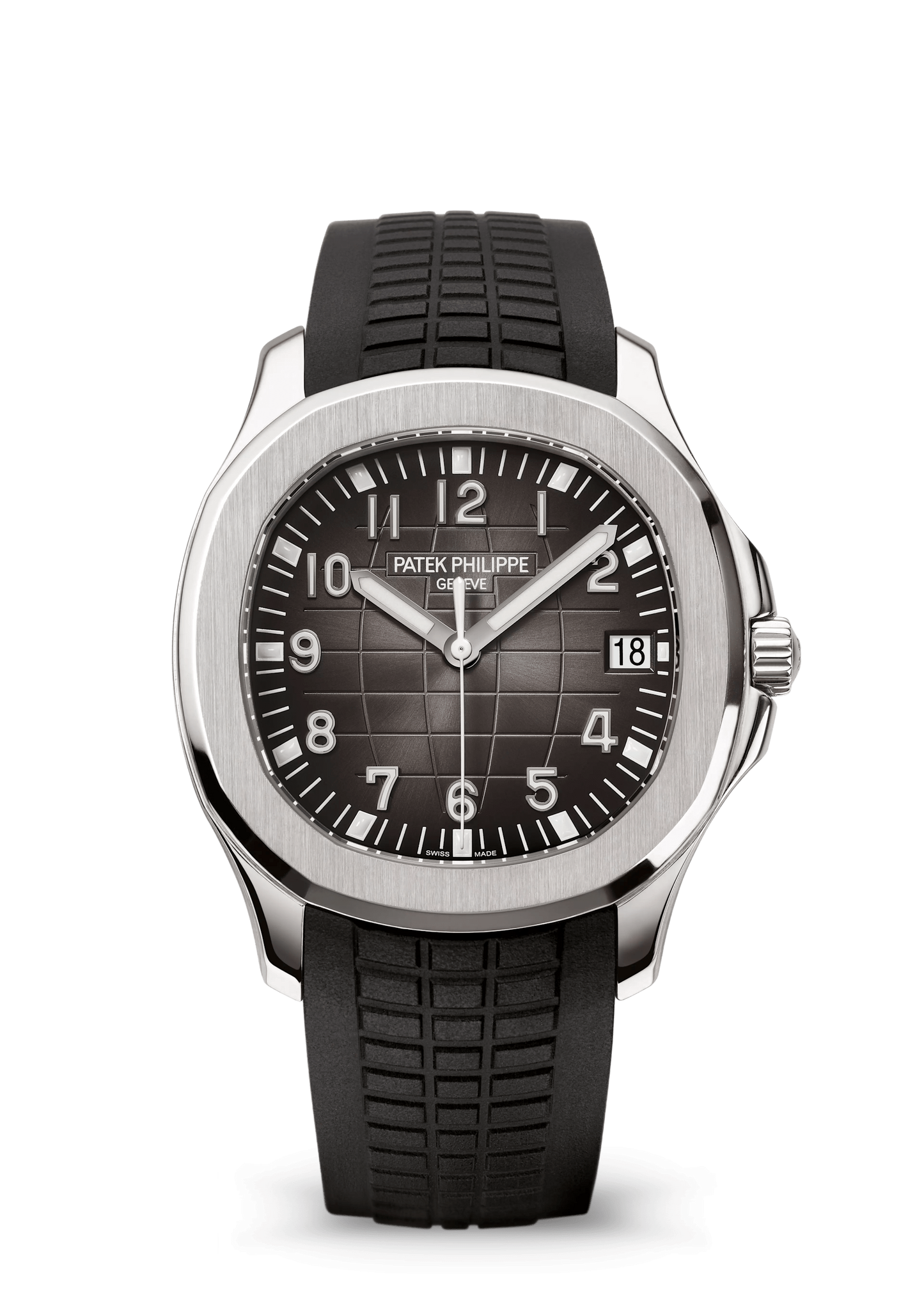 Patek Philippe Aquanaut 5167A-001 steel watch with black dial and black strap