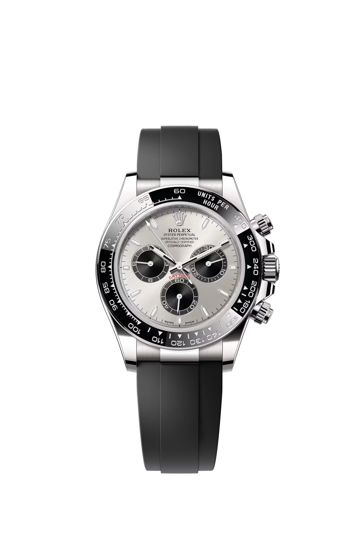 Rolex Cosmograph Daytona 40 mm ref 126519LN in white gold with Oysterflex