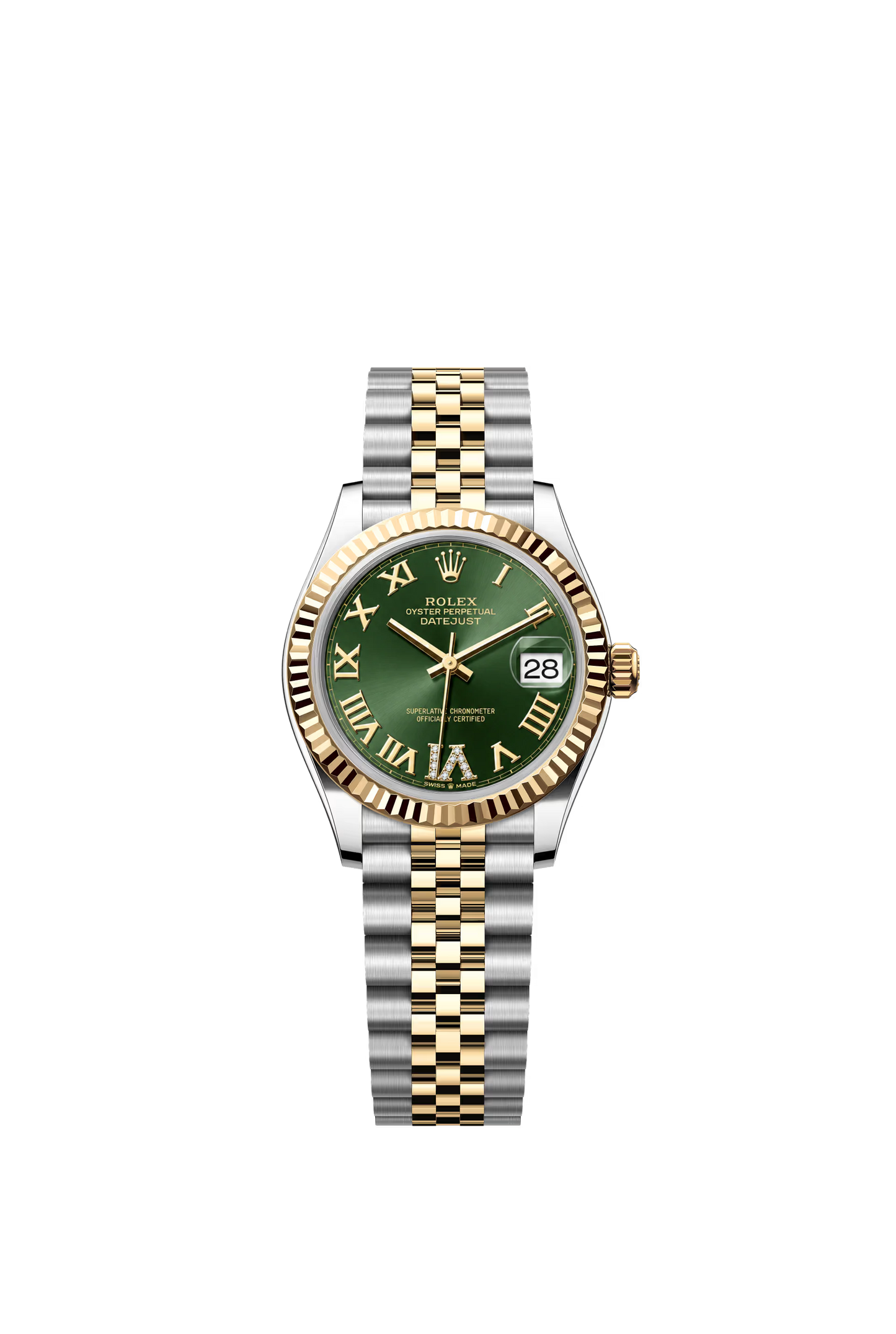 Rolex Datejust 31 Ref. 278273 Olive Green Diamond Dial Jubilee