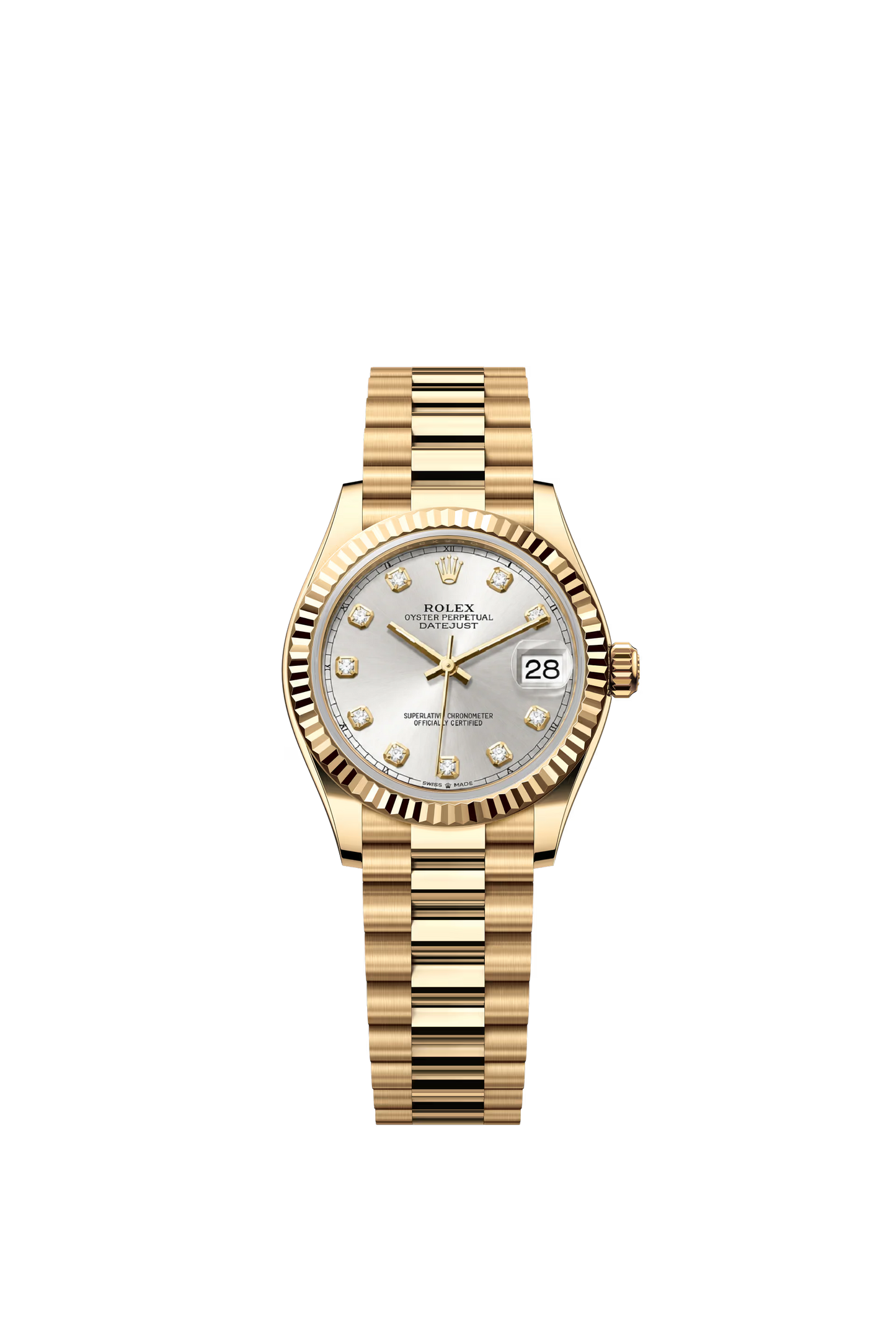 Rolex Datejust 31 Ref. 278278 White Mother of Pearl Diamond Dial President Bracelet
