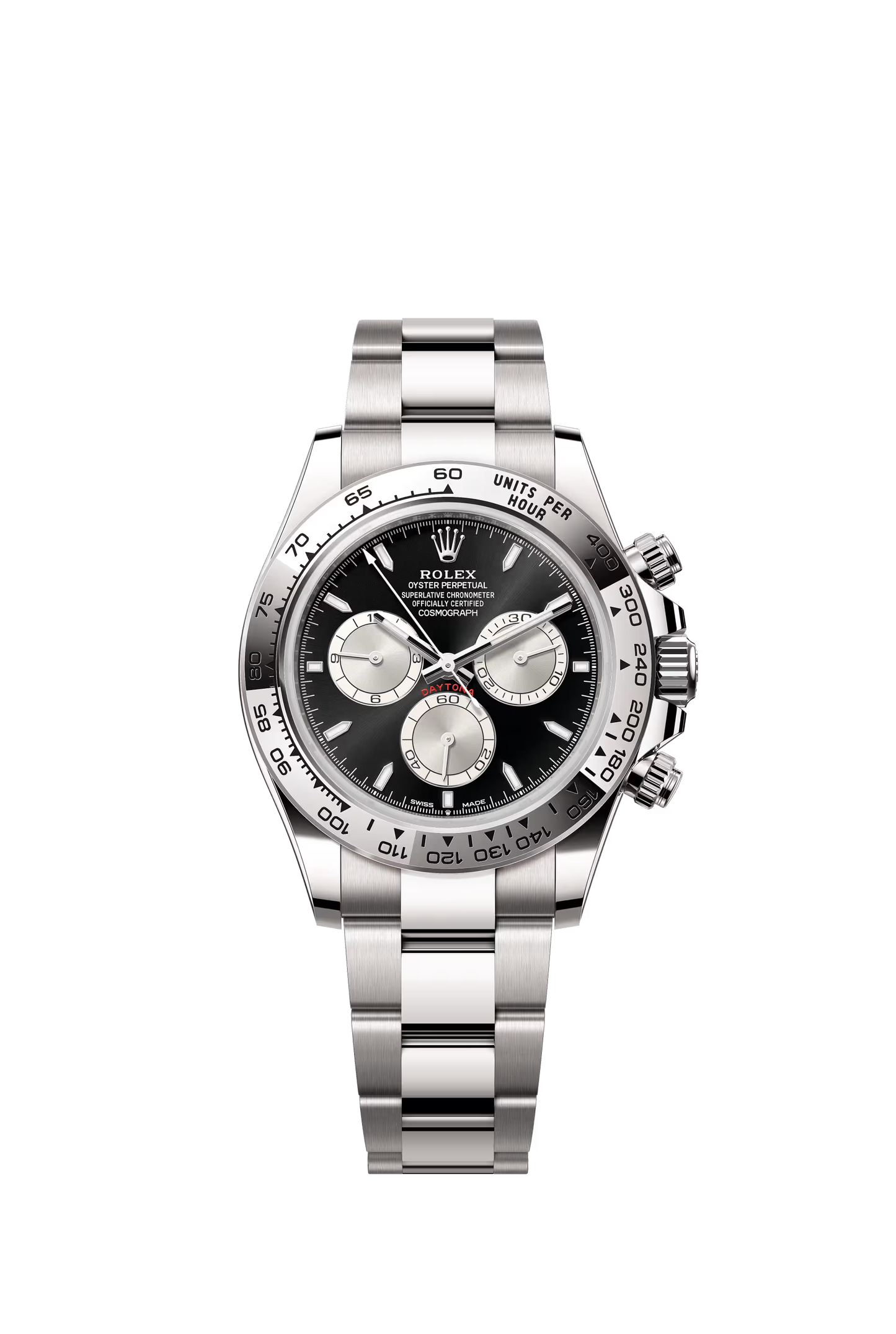 Rolex Cosmograph Daytona 40 mm ref 126509 in white gold with black dial