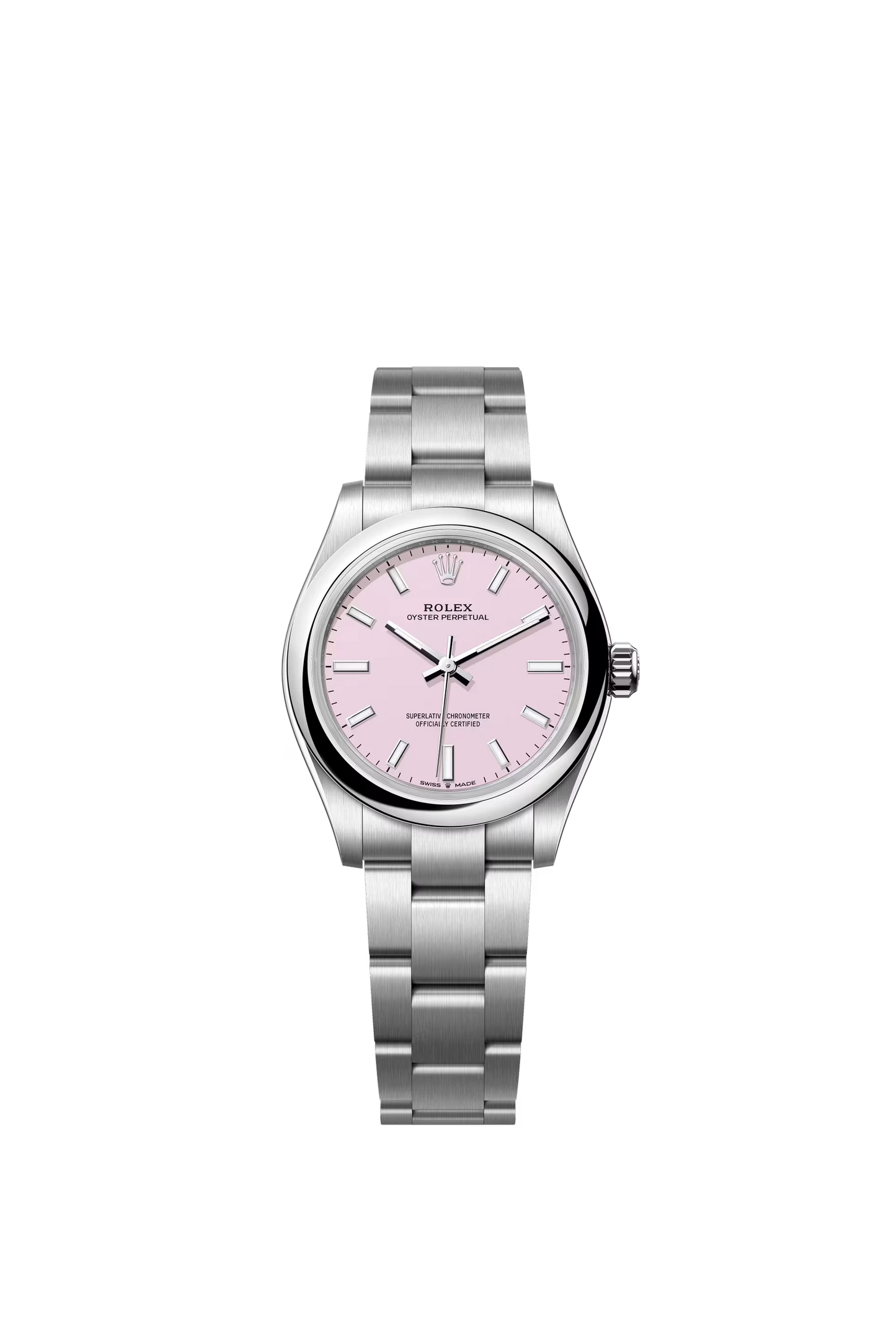 Rolex Oyster Perpetual 31 Oystersteel Candy Pink Dial Stick Markers Oyster Bracelet Ref. 277200