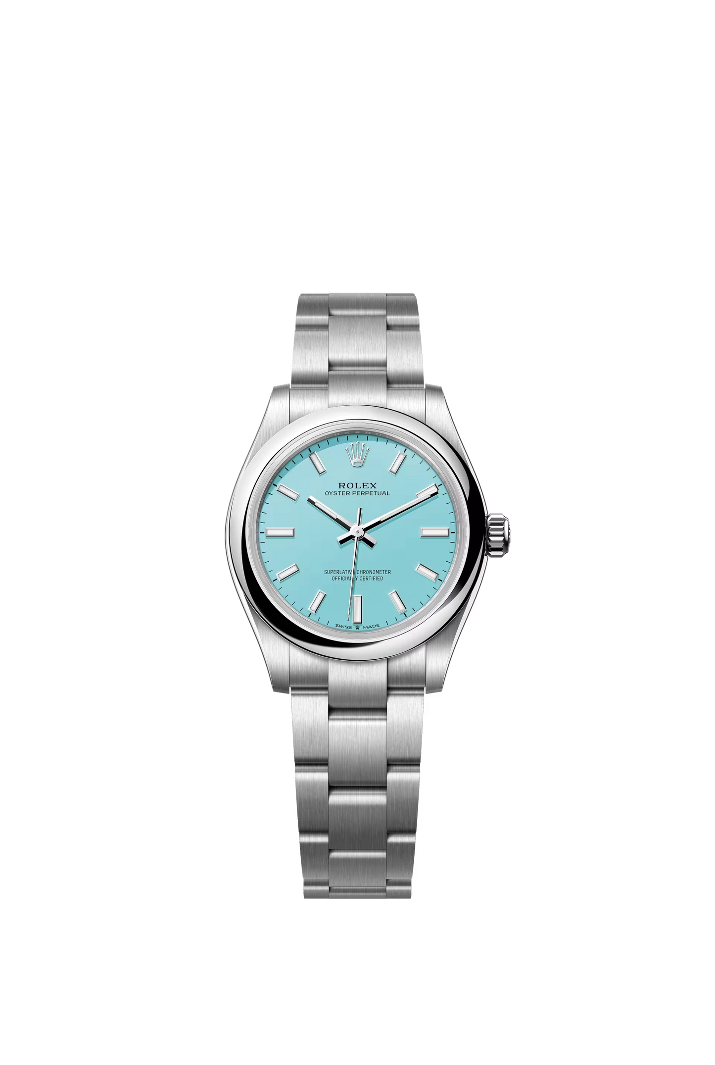 Rolex Oyster Perpetual 31 Oystersteel Tiffany Blue Dial Stick Markers Oyster Bracelet Ref. 277200