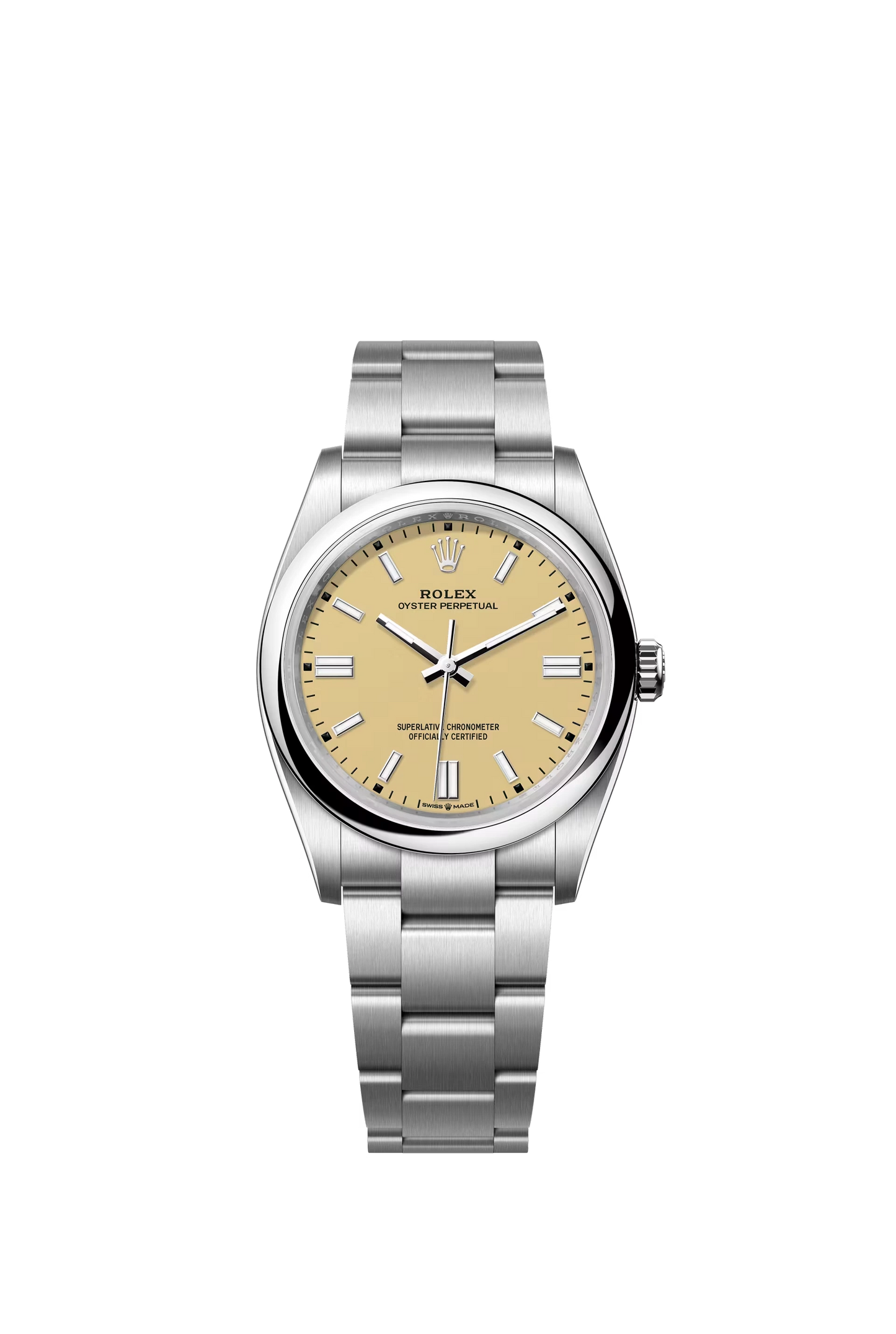 Rolex Oyster Perpetual 36 Oystersteel Beige Dial Stick Markers Oyster Bracelet Ref. 126000