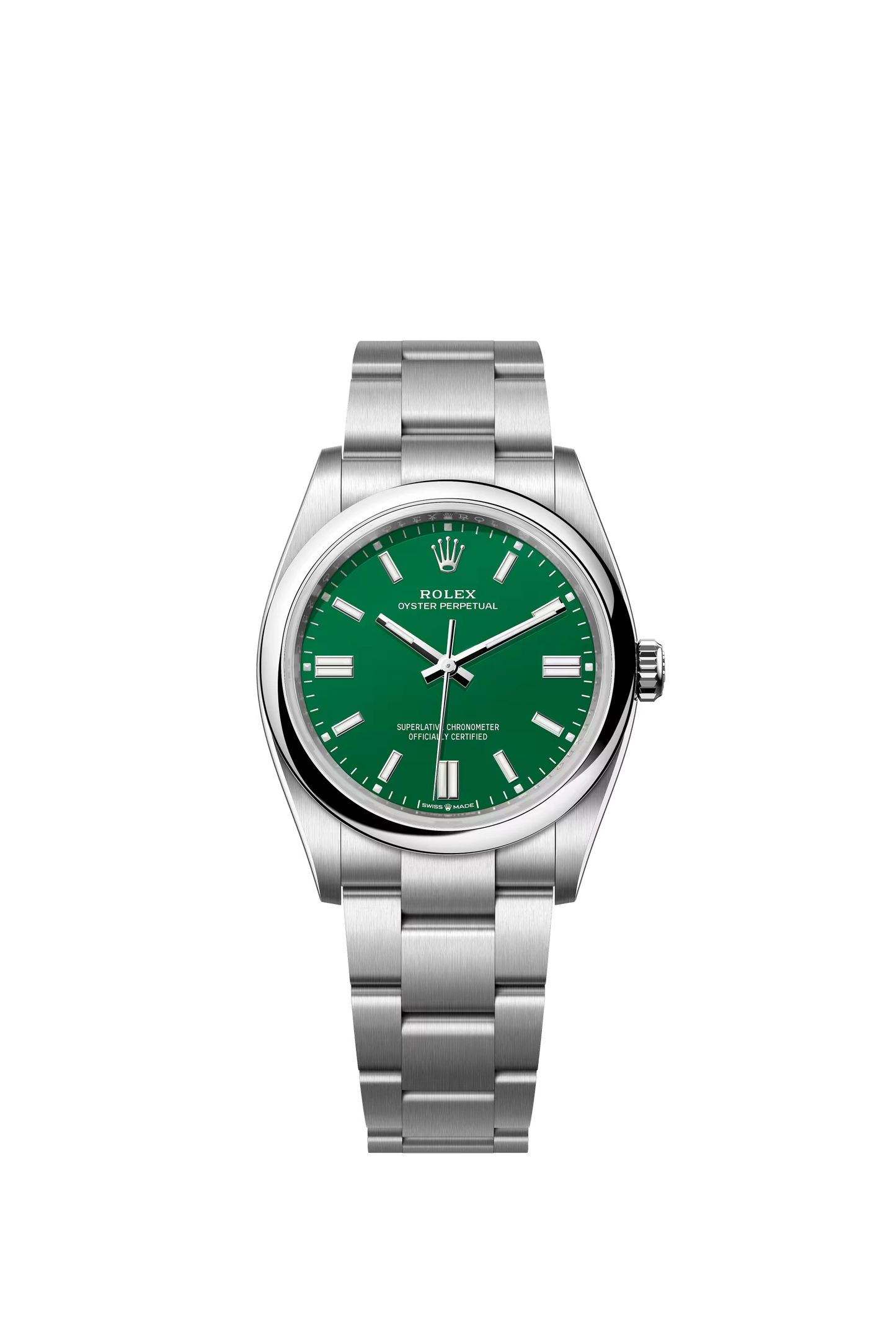 Rolex Oyster Perpetual 36 Oystersteel Green Dial Stick Markers Oyster Bracelet Ref. 126000