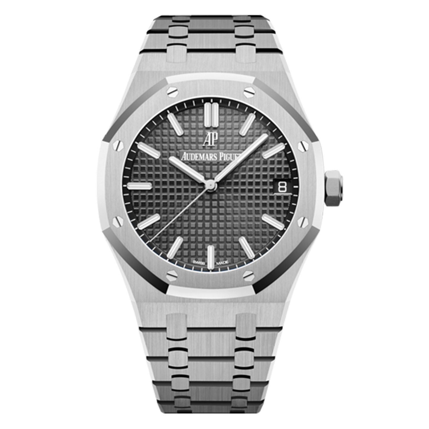 Audemars Piguet Royal Oak Selfwinding 15500ST.OO.1220ST.02 stainless steel watch with grey Grande Tapisserie dial and integrated bracelet