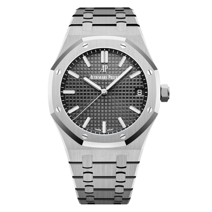 Audemars Piguet Royal Oak Selfwinding 15500ST.OO.1220ST.02 stainless steel watch with grey Grande Tapisserie dial and integrated bracelet