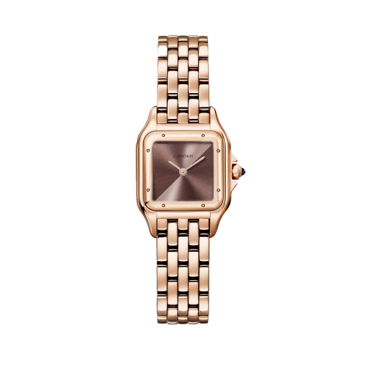 Cartier Panthère de Cartier Small rose gold watch with brown sunray dial and rose gold bracelet
