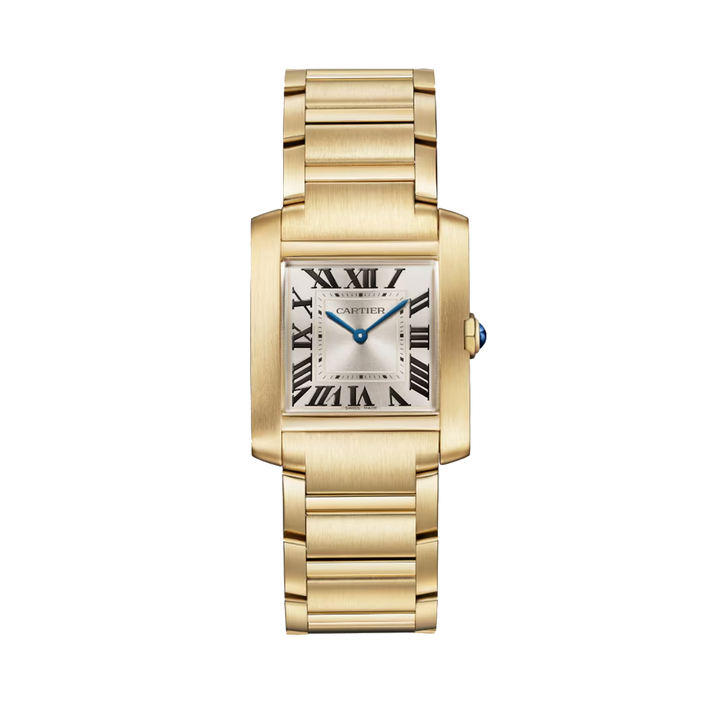 Cartier Tank Française Small WGTA0344 yellow gold watch with golden dial and gold bracelet