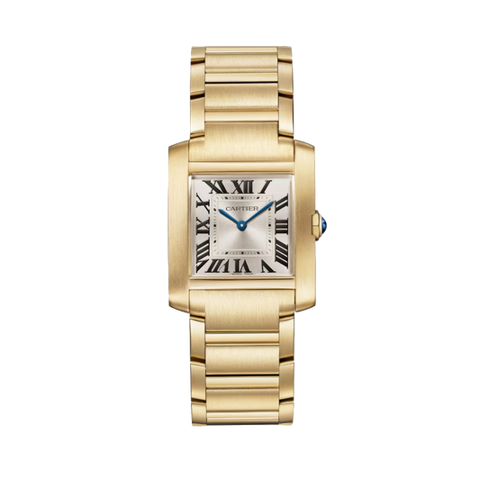 Cartier Tank Française Small WGTA0344 yellow gold watch with golden dial and gold bracelet