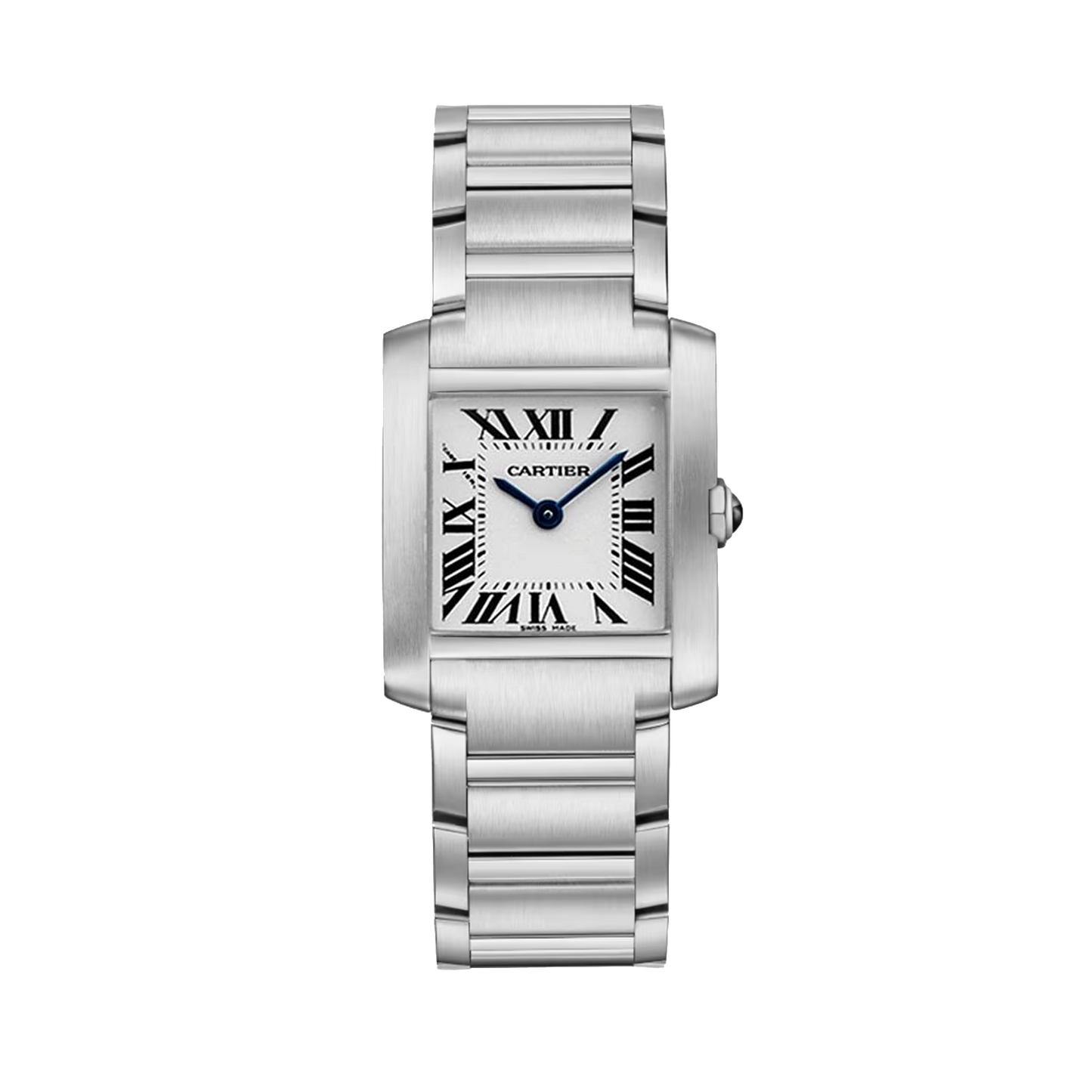 Cartier Tank Française Small WSTA0065 steel watch with silver dial and steel bracelet