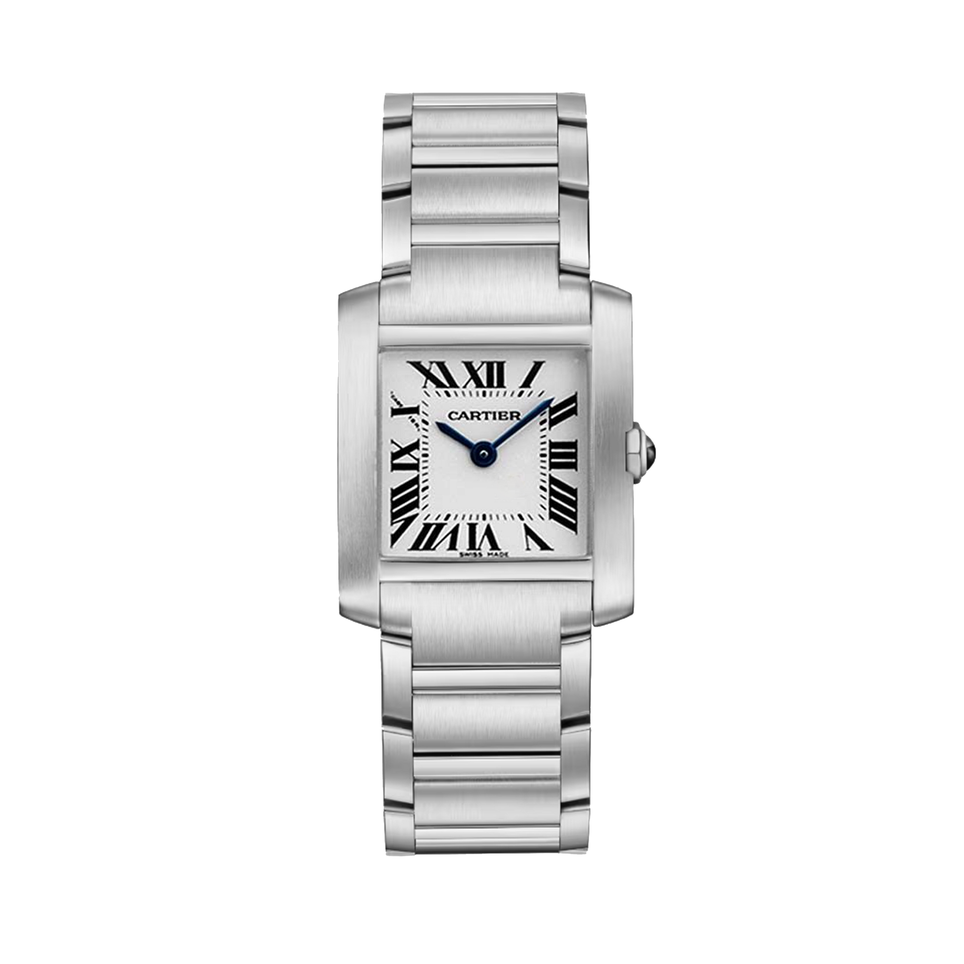 Cartier Tank Française Small WSTA0065 steel watch with silver dial and steel bracelet