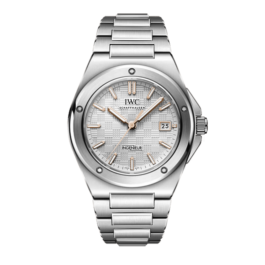 IWC Ingenieur Automatic 40 IW328902 stainless steel watch with silver dial and integrated steel bracelet