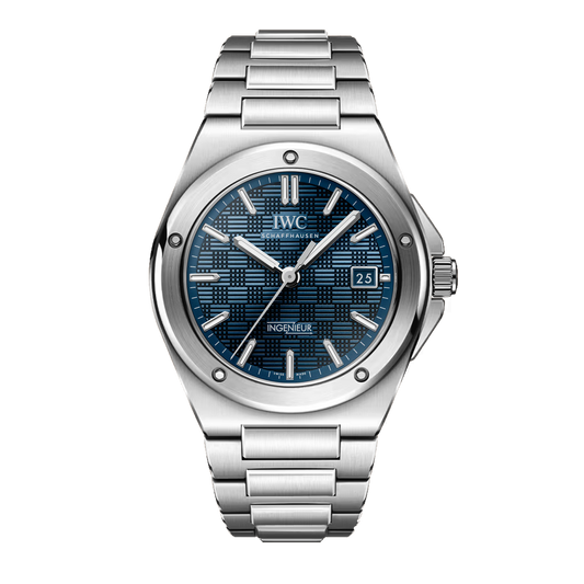 IWC Ingenieur Automatic 40 IW328907 stainless steel watch with blue dial and integrated steel bracelet