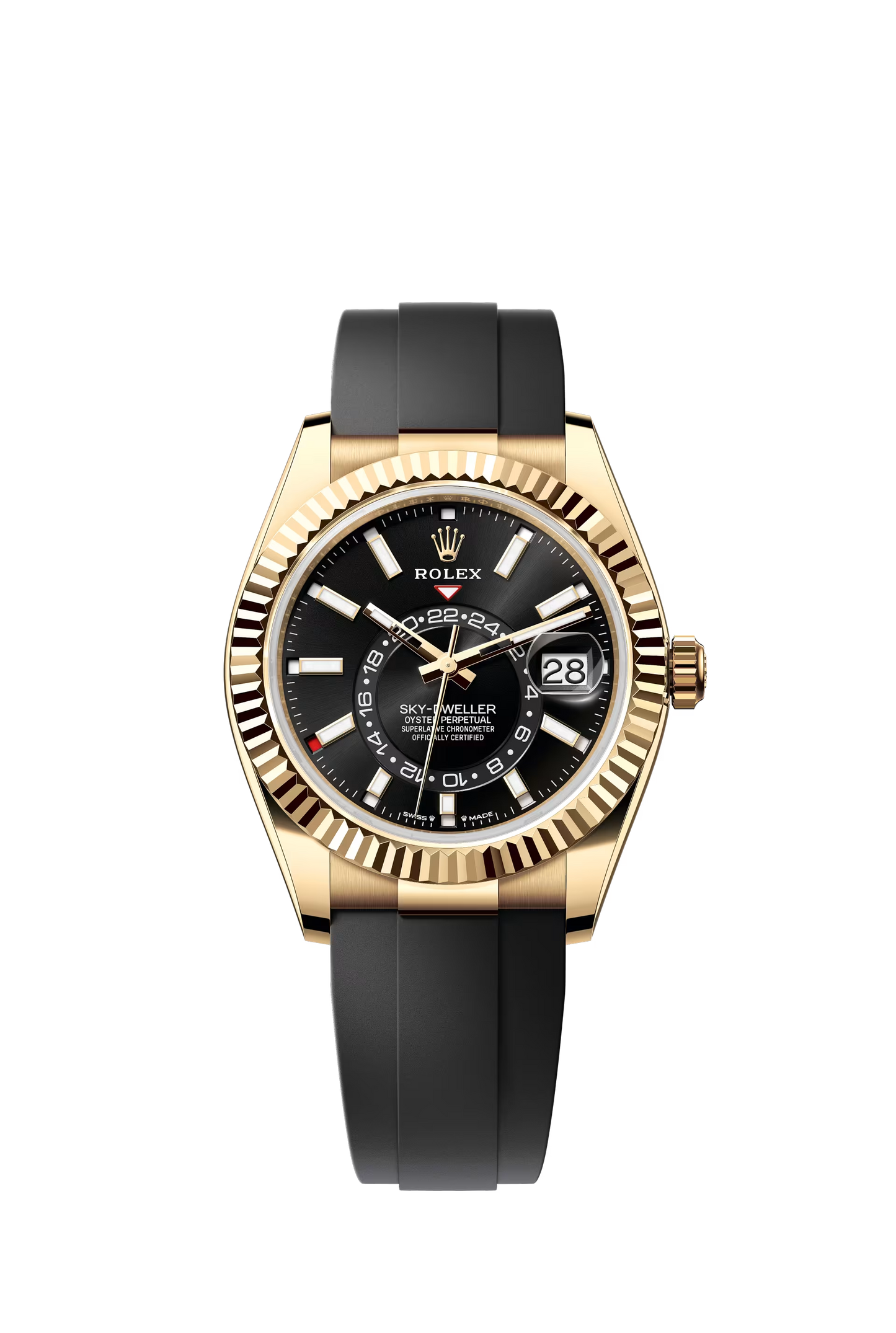 Sky Dweller Oysterflex 42 mm YG Black Dial  Ref. 336238
