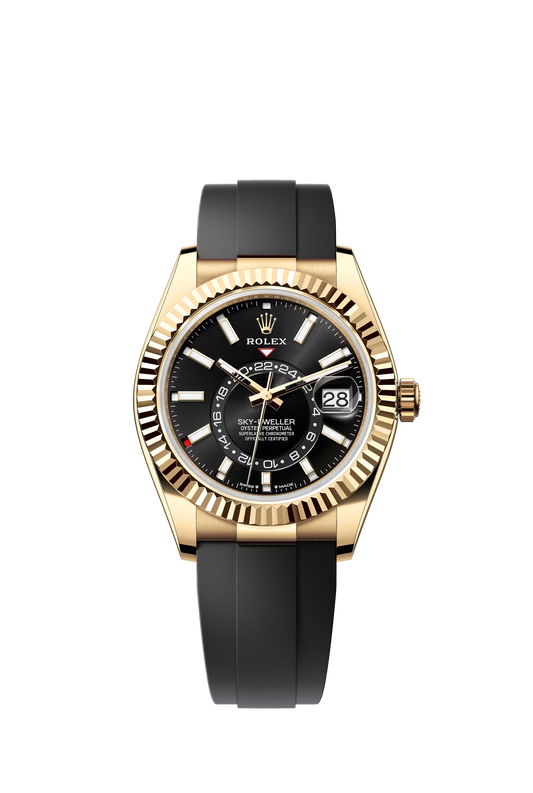 Sky Dweller Oysterflex 42mm YG Black Dial Ref. 336238