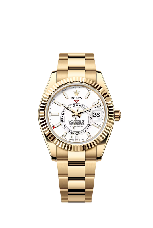 Sky Dweller Oyster 42 mm YG White Dial Ref. 336938