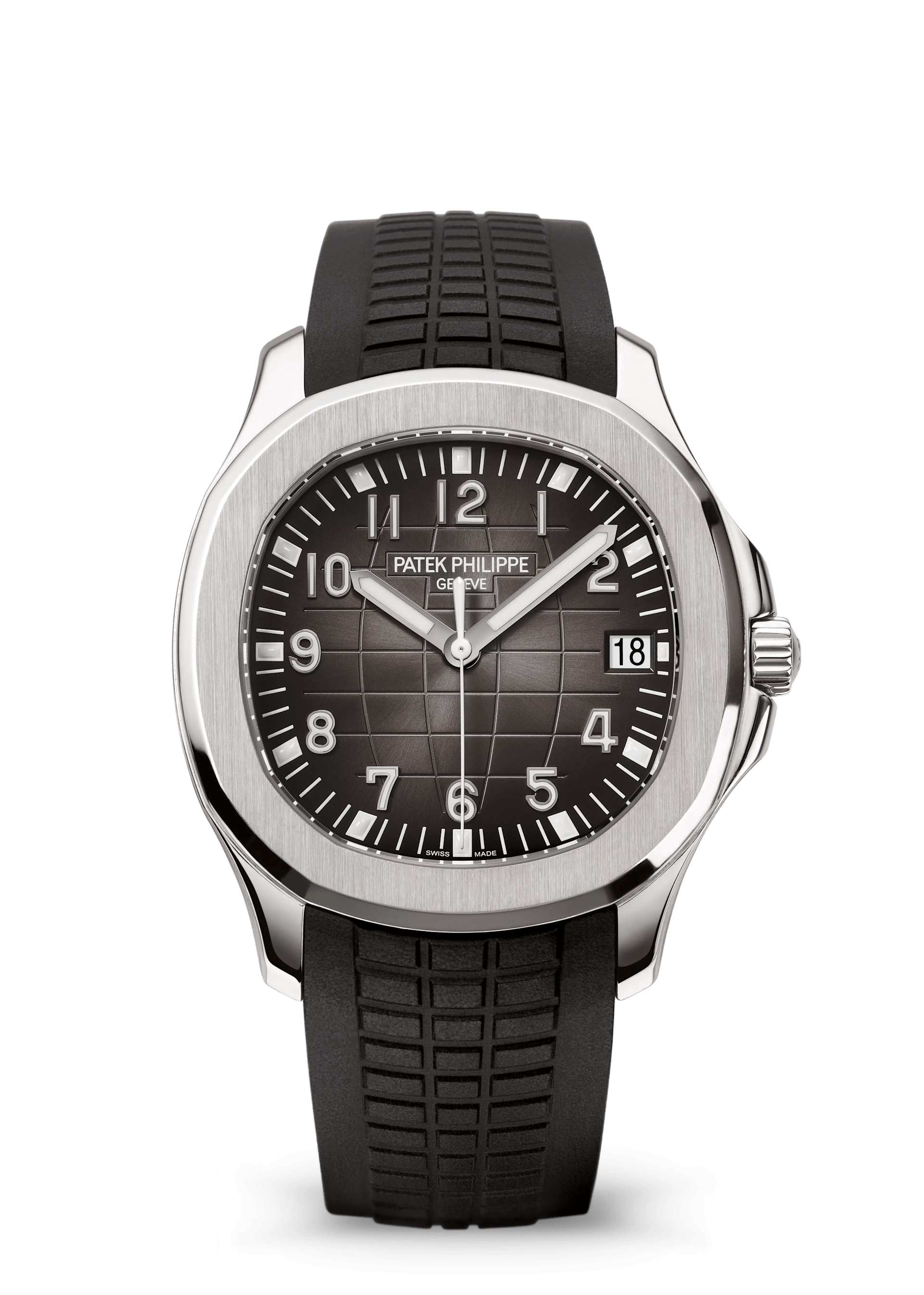 Patek Philippe Aquanaut 5167A-001 steel watch with black dial and black strap