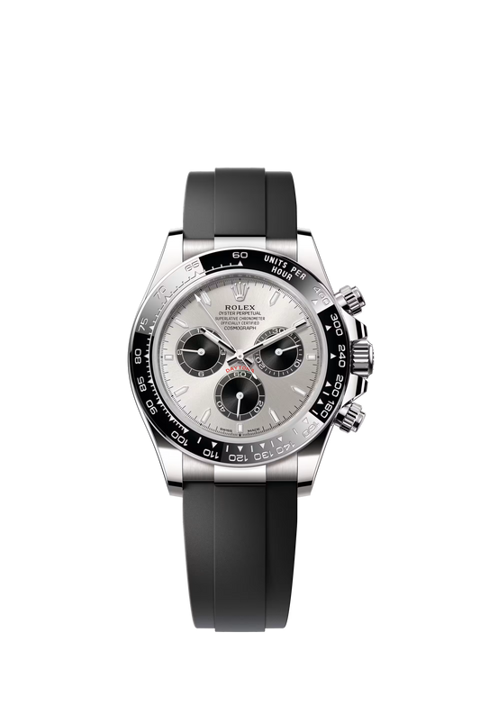 Rolex Cosmograph Daytona 40 mm ref 126519LN in white gold with Oysterflex 