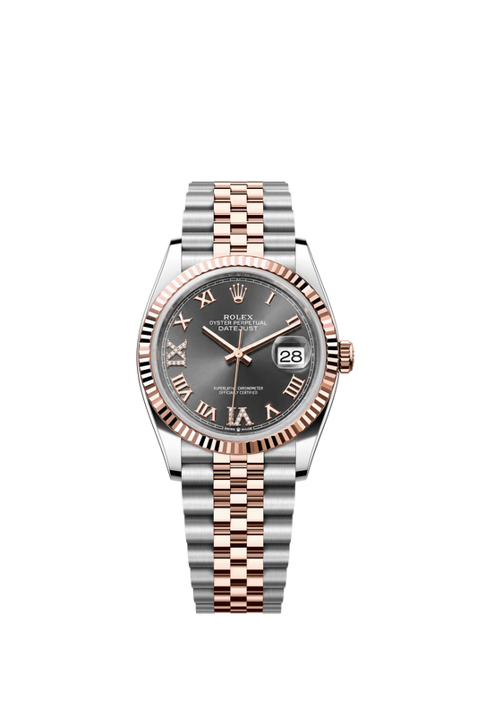 Rolex Datejust 36 Ref. 126231 Slate Roman VI IX Diamond Dial Jubilee