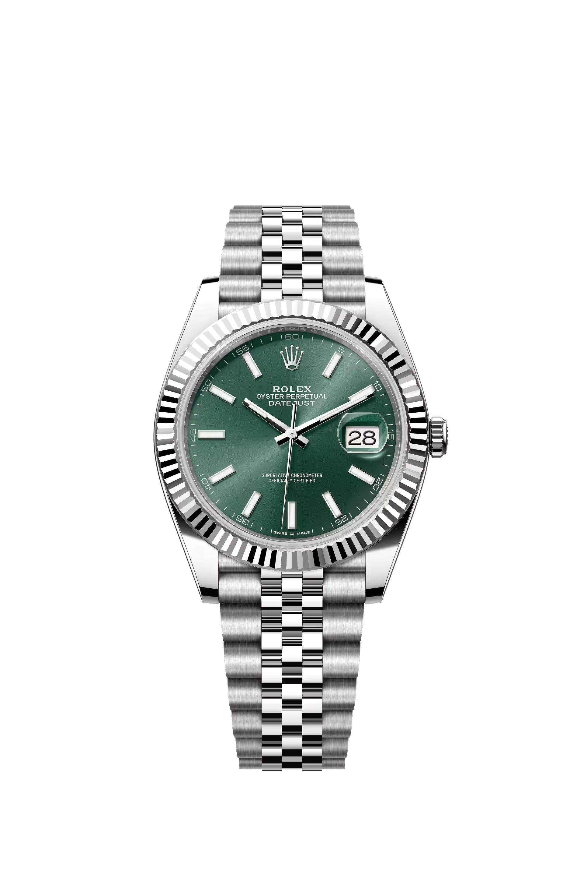 Rolex Datejust 41 Ref. 126334 Mint Green Dial Jubilee Bracelet