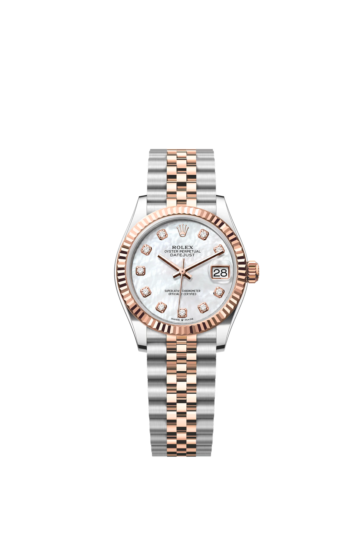 Rolex Datejust 31 Ref. 278271 White Mother of Pearl Diamond Dial Jubilee