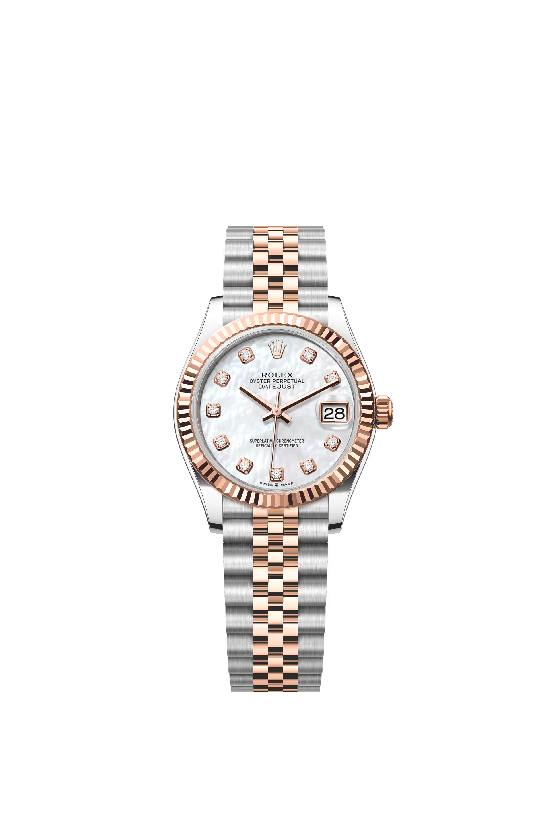Rolex Datejust 31 Ref. 278271 White Mother of Pearl Diamond Dial Jubilee