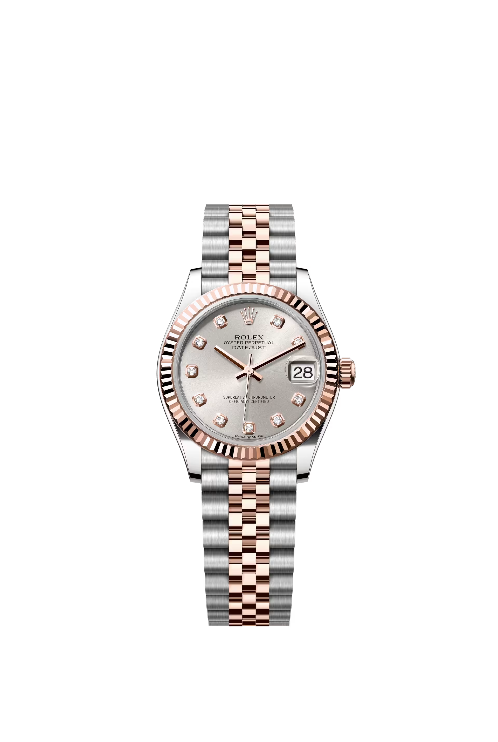 Rolex Datejust 31 Ref. 278271 Silver Diamond Dial Jubilee