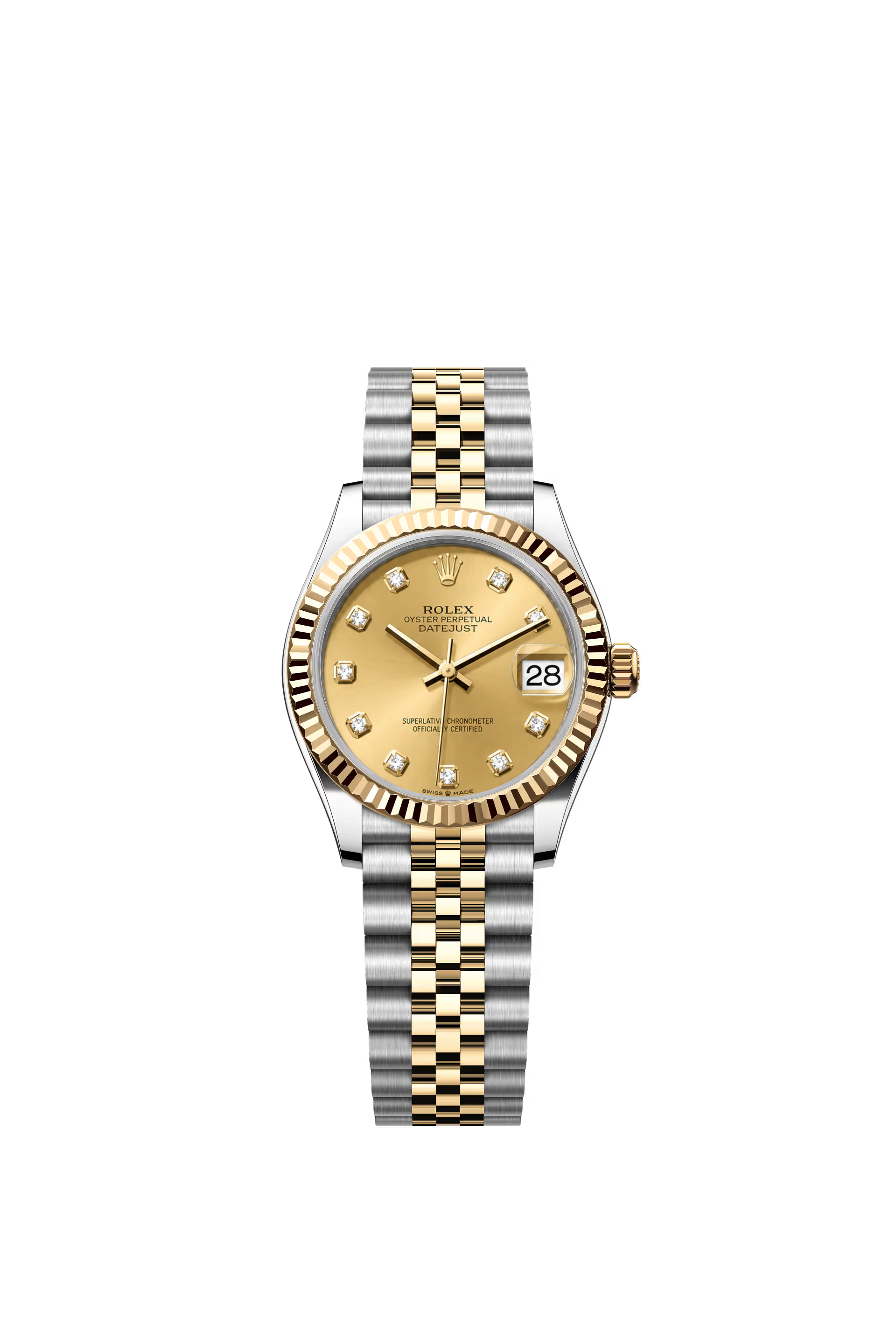 Rolex Datejust 31 Ref. 278273 Champagne Diamond Dial Jubilee