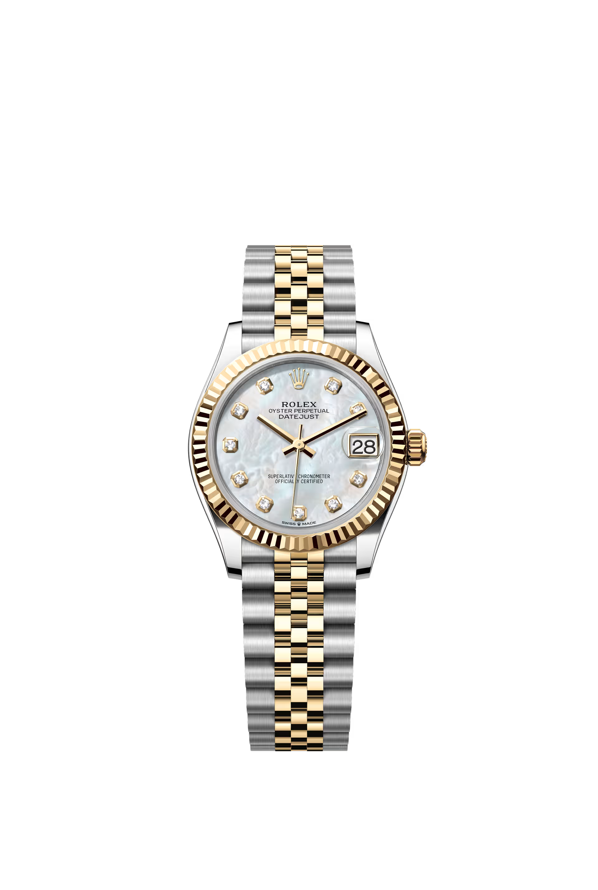 Rolex Datejust 31 Ref. 278273 White Mother of Pearl Diamond Dial Jubilee