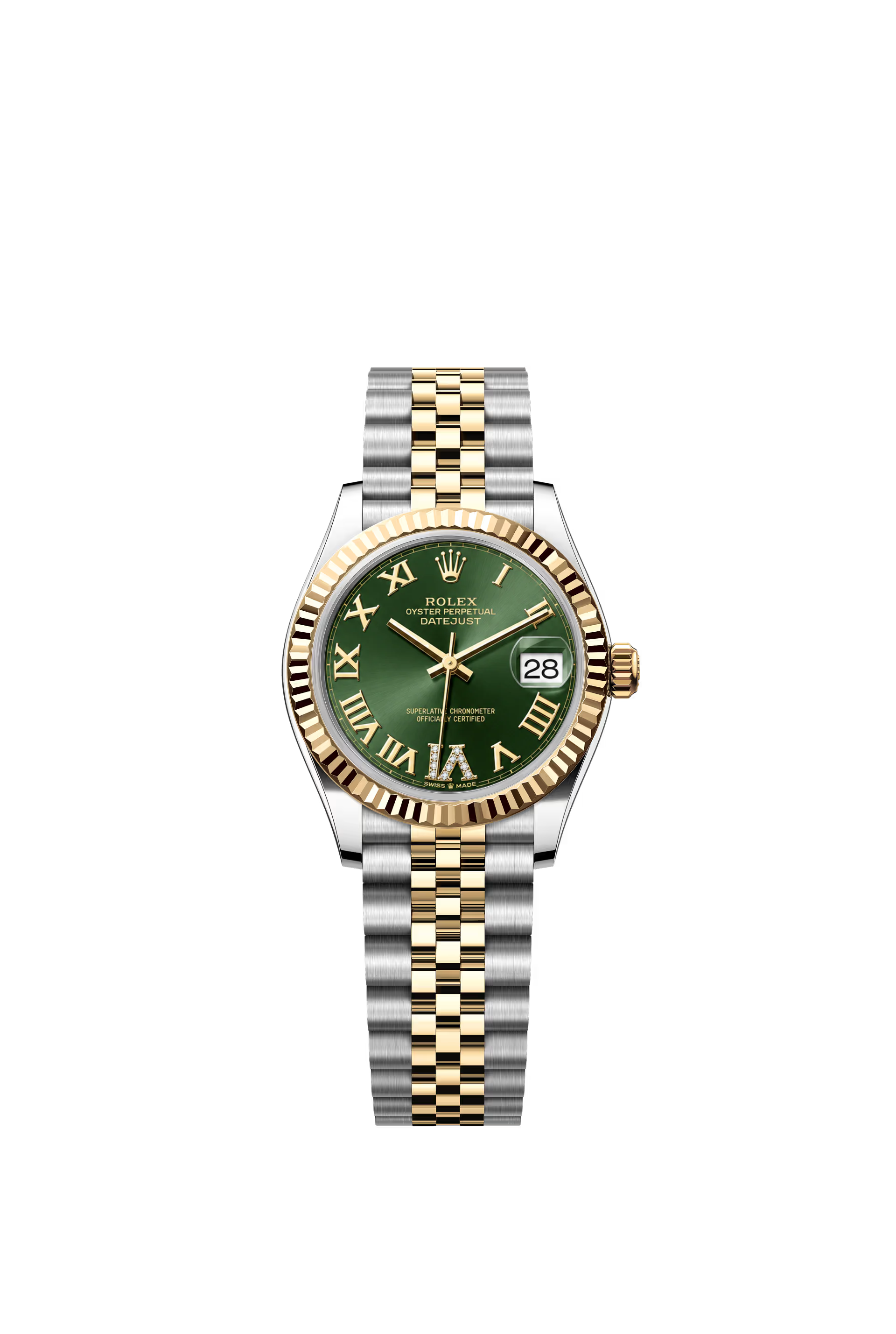 Rolex Datejust 31 Ref. 278273 Olive Green Diamond Dial Jubilee