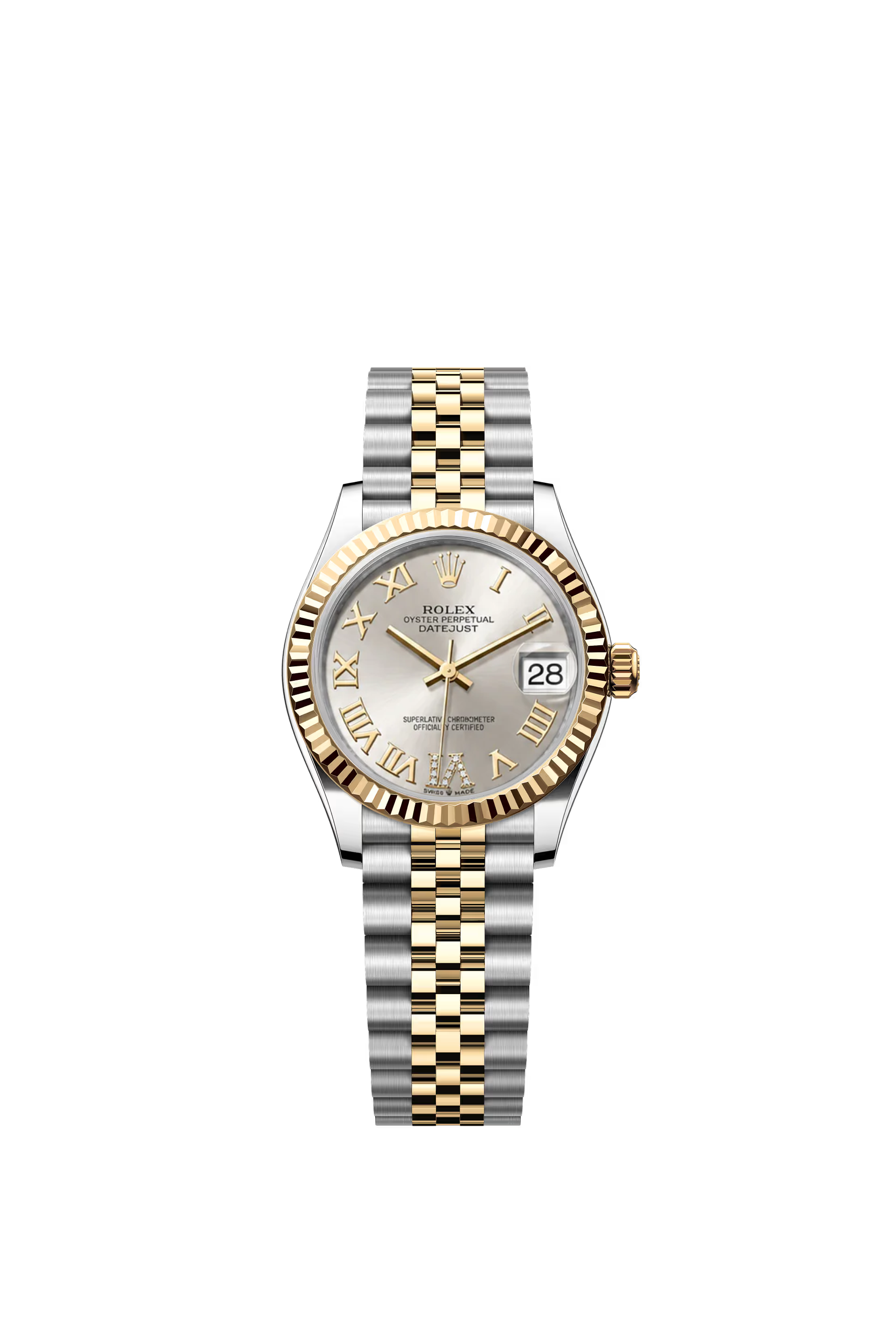 Rolex Datejust 31 Ref. 278273 Silver Roman VI IX Diamond Dial Jubilee