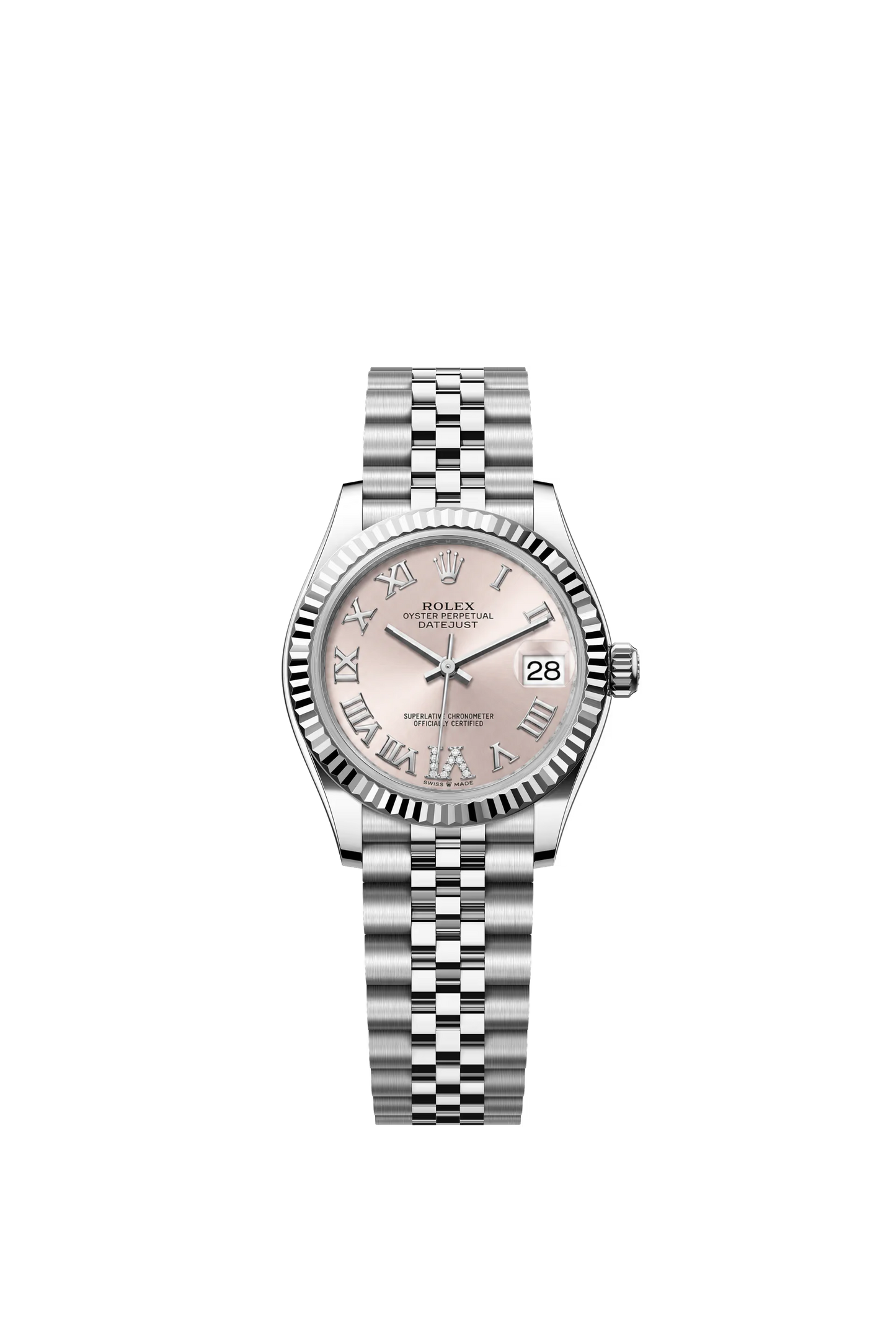 Rolex Datejust 31 Ref. 278274 Pink Roman VI IX Diamond Dial Jubilee