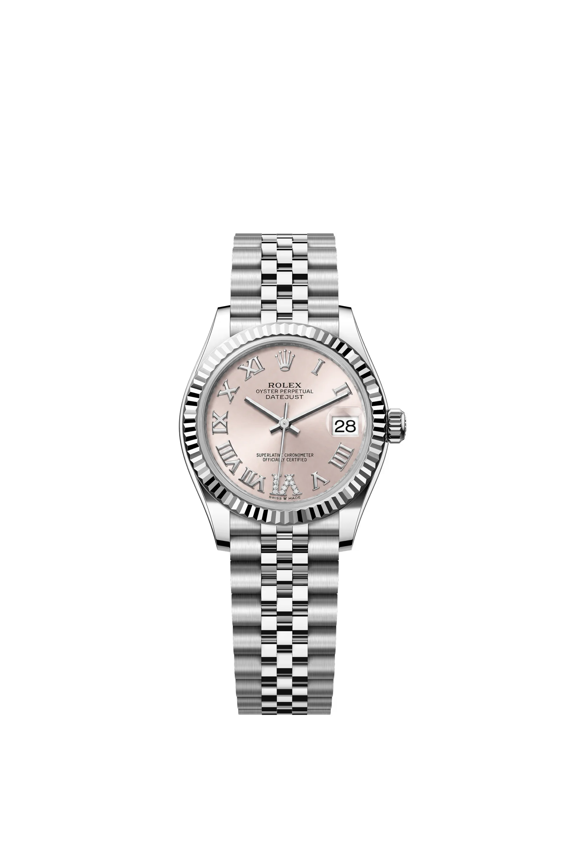 Rolex Datejust 31 Ref. 278274 Pink Roman VI IX Diamond Dial Jubilee
