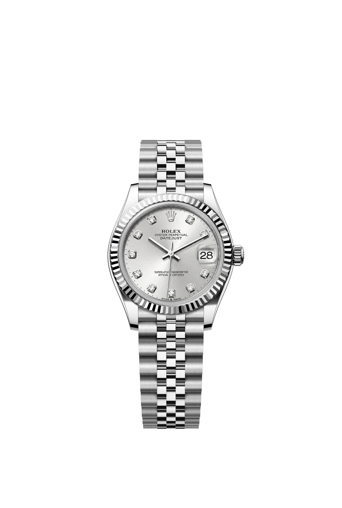 Rolex Datejust 31 Ref. 278274 Silver Diamond Dial Jubilee