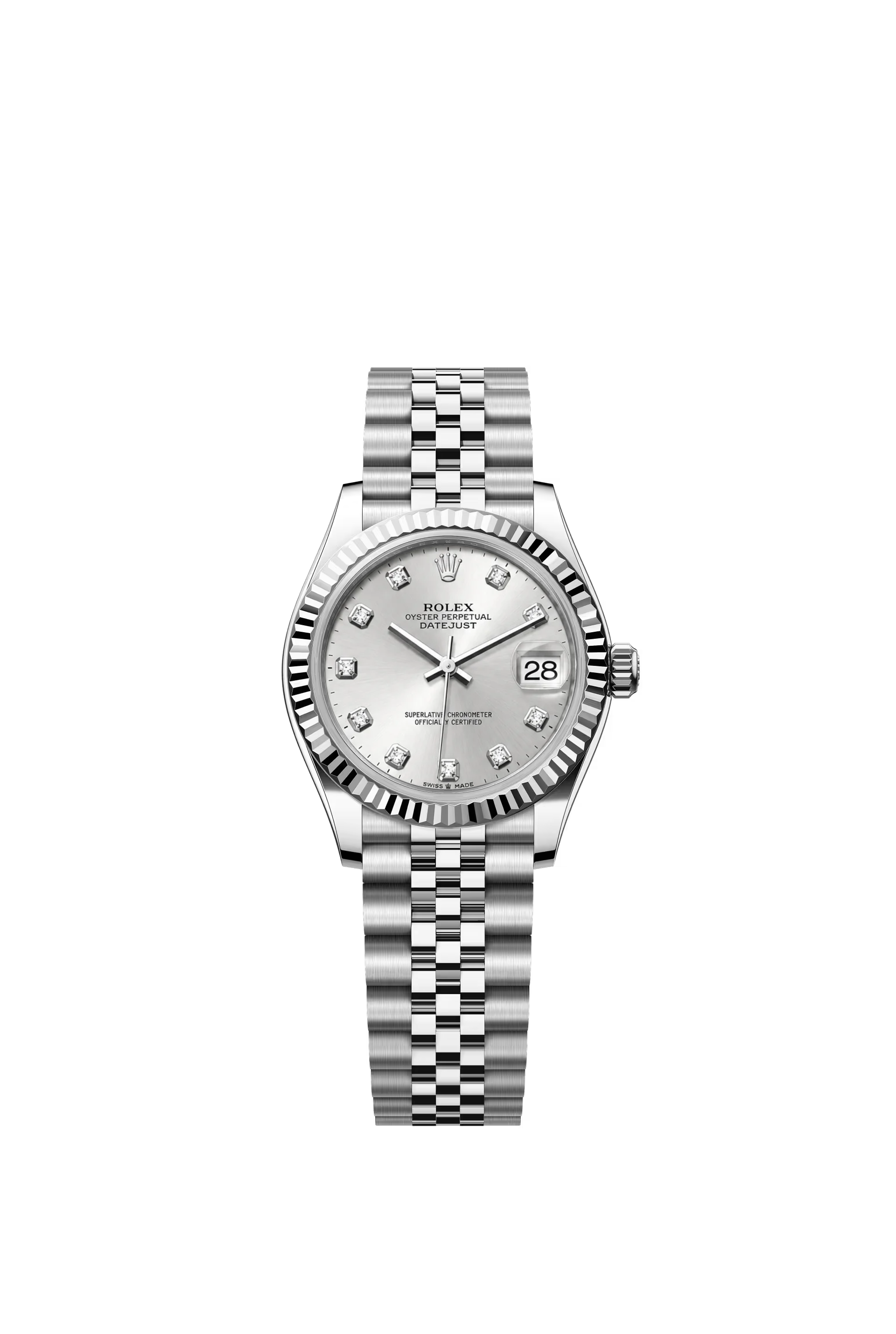 Rolex Datejust 31 Ref. 278274 Silver Diamond Dial Jubilee