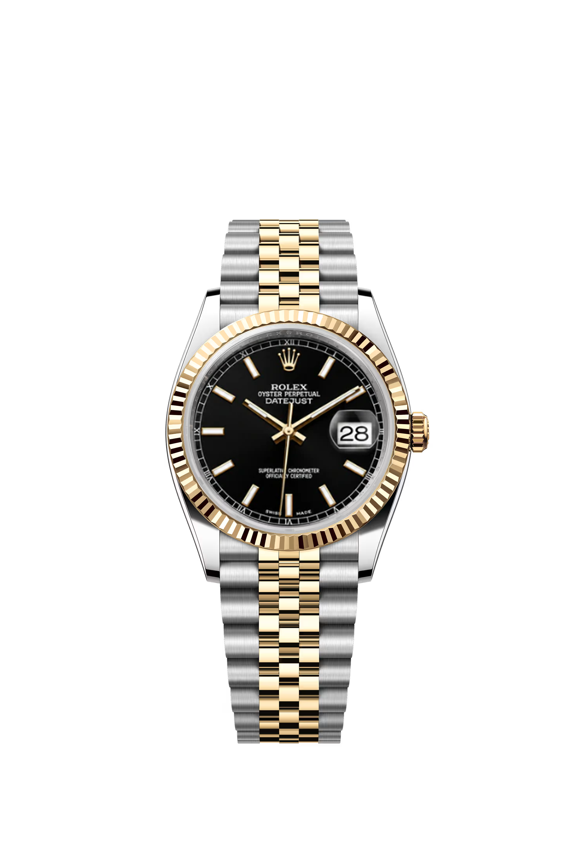Rolex Datejust 36 Ref. 126233 Black Dial Jubilee Yellow Rolesor