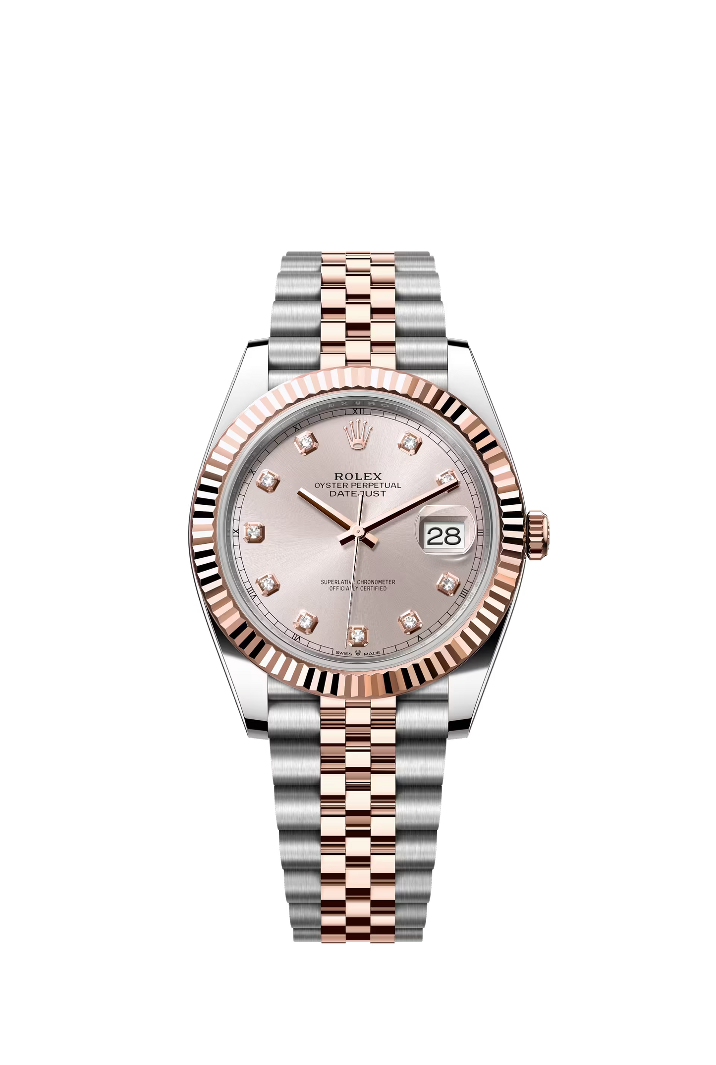 Rolex Datejust 41 Ref. 126331 Sundust Diamond Dial Fluted Bezel Jubilee Bracelet