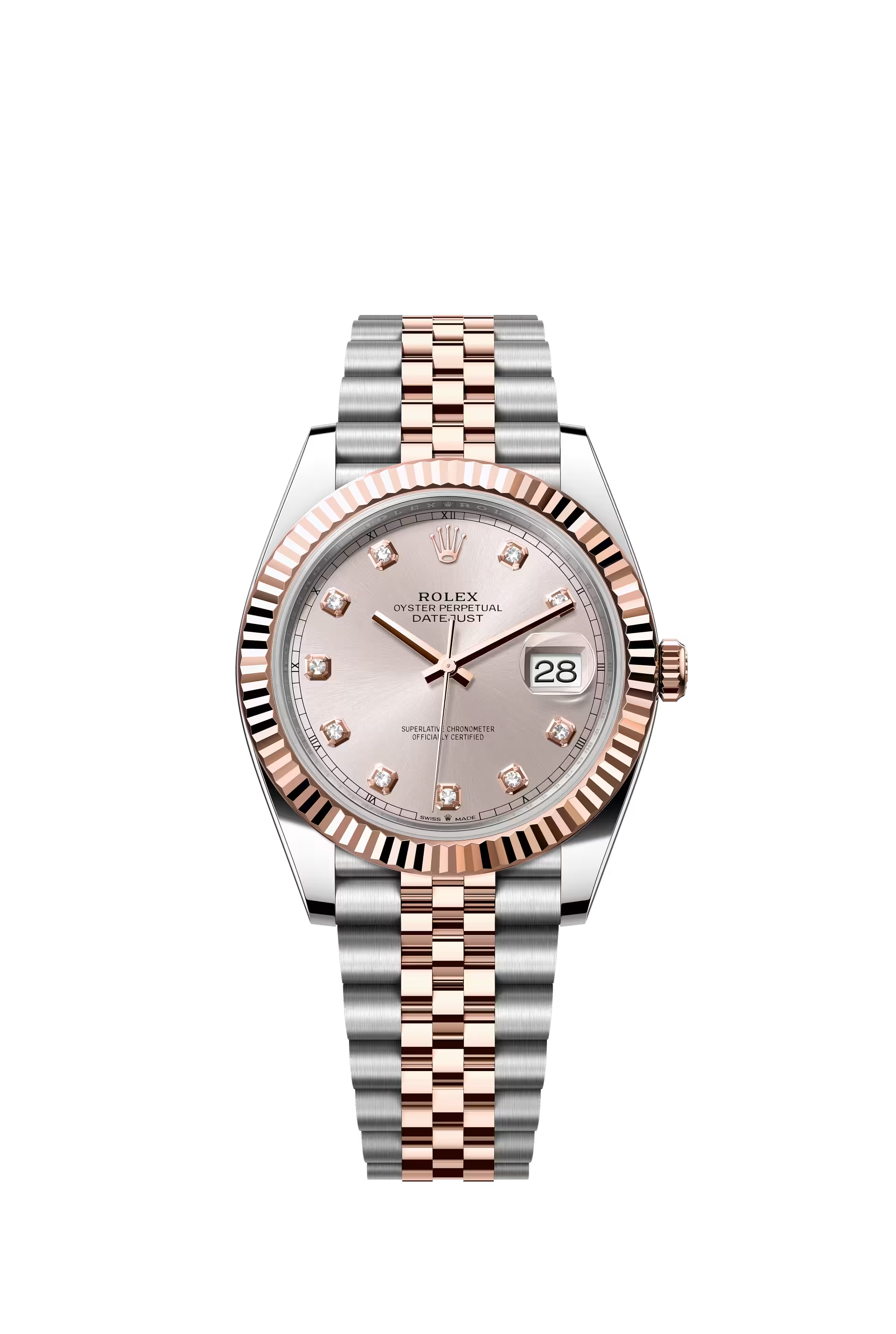 Rolex Datejust 41 Ref. 126331 Sundust Diamond Dial Fluted Bezel Jubilee Bracelet