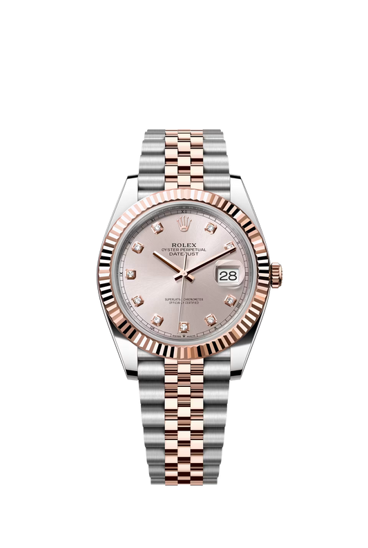 Rolex Datejust 41 Ref. 126331 Sundust Diamond Dial Fluted Bezel Jubilee Bracelet