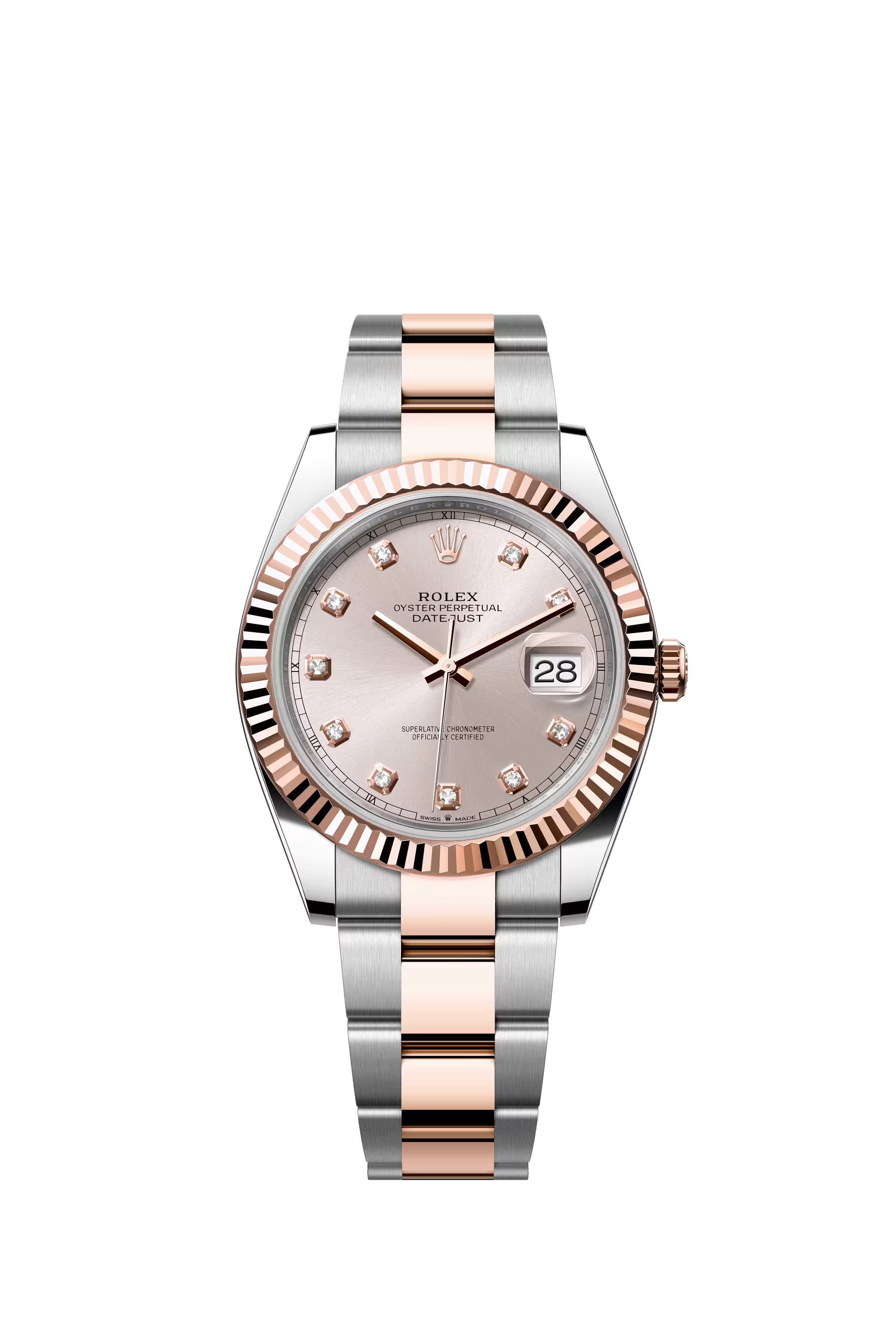 Rolex Datejust 41 Ref. 126331 Sundust Diamond Dial Fluted Bezel Oyster Bracelet

