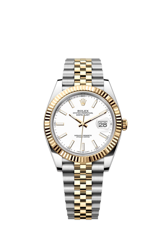 Rolex Datejust 41 Ref. 126333 White Dial Fluted Bezel Jubilee Bracelet

