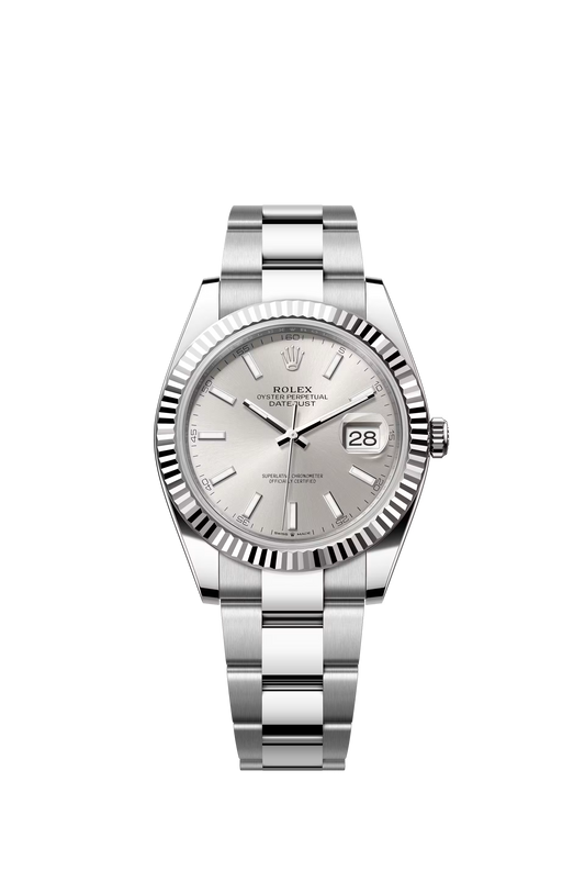 Rolex Datejust 41 Ref. 126334 Silver Dial Fluted Bezel Oyster Bracelet

