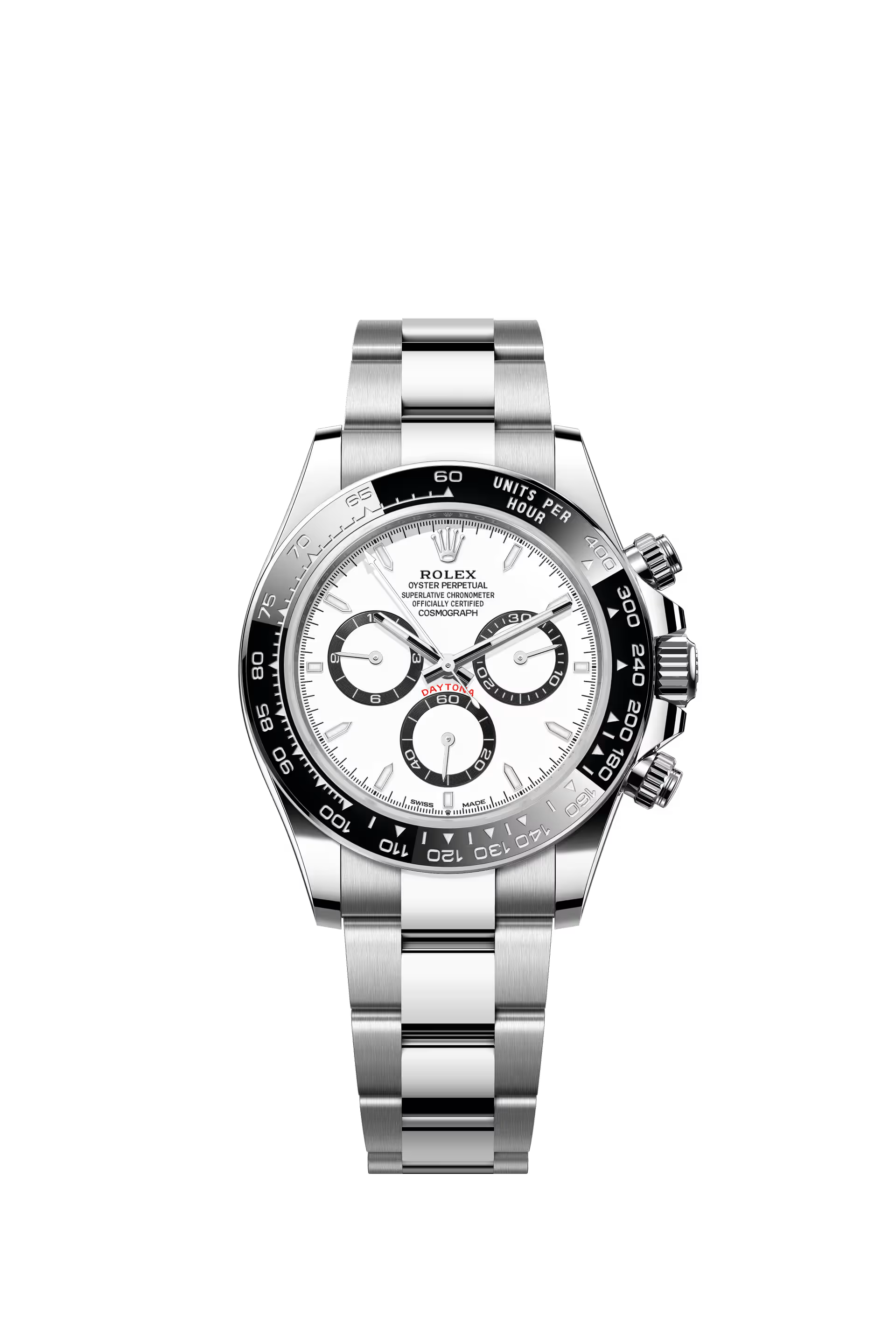 Rolex Cosmograph Daytona 40 mm ref 126500LN Panda with white dial and black ceramic bezel