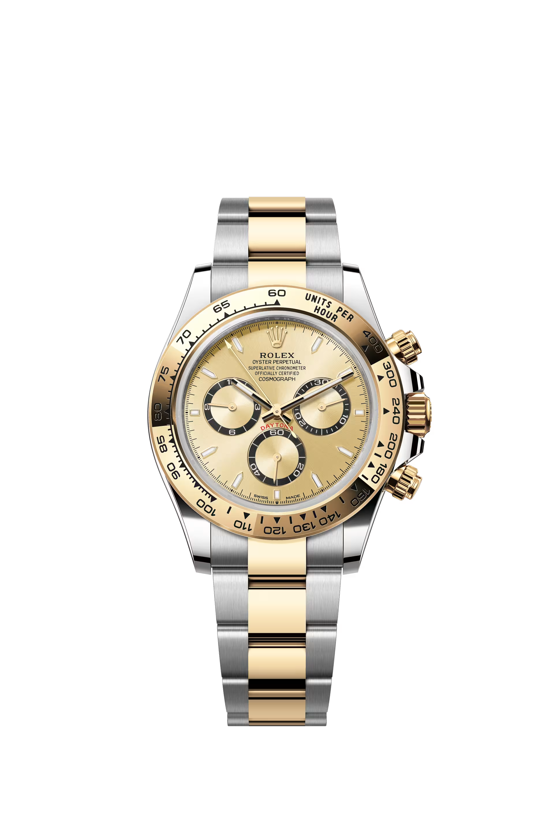 Rolex Cosmograph Daytona 40 mm ref 126503 in steel and yellow gold with gold dial
