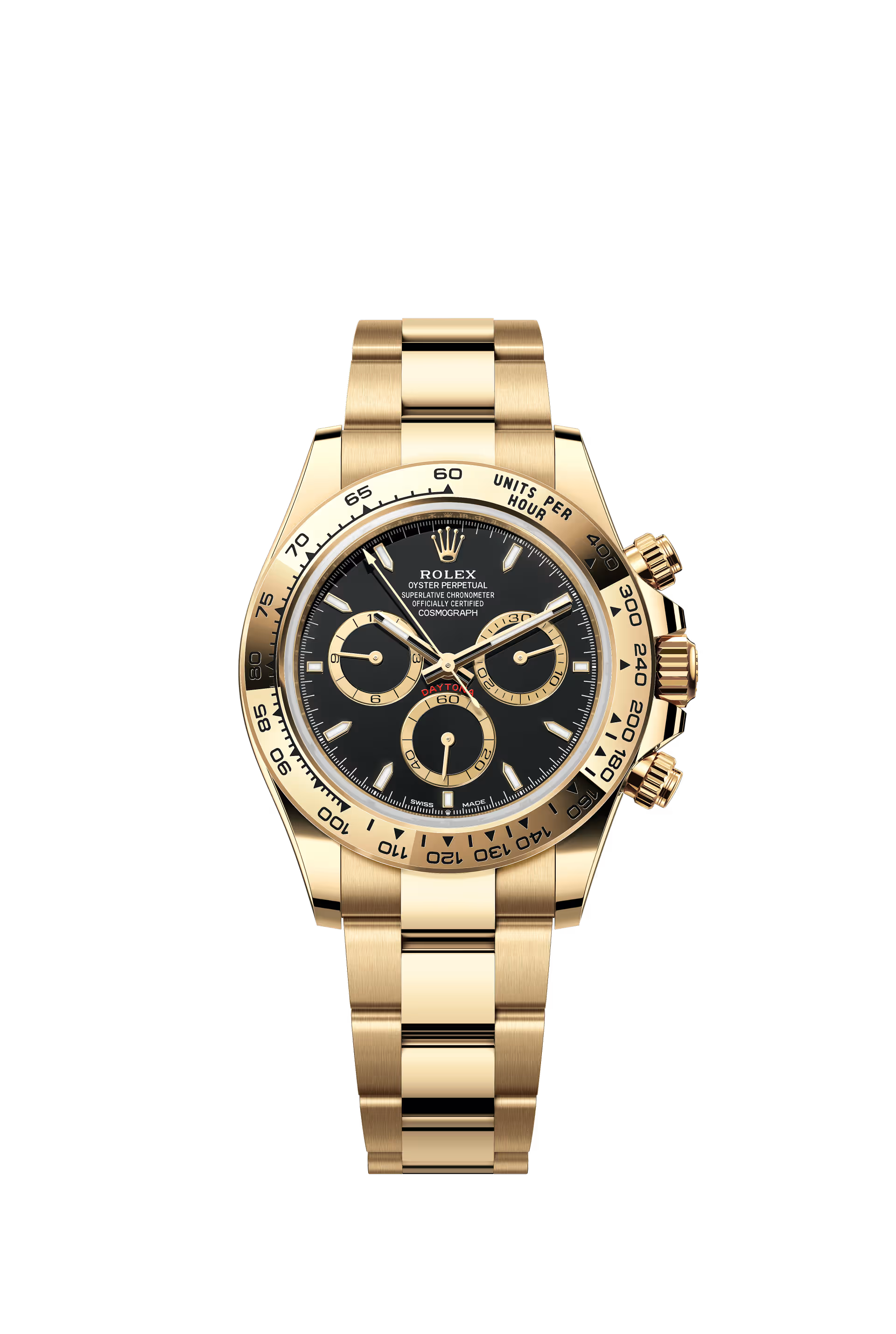 Rolex Cosmograph Daytona 40 mm ref 126508 in yellow gold with black dial