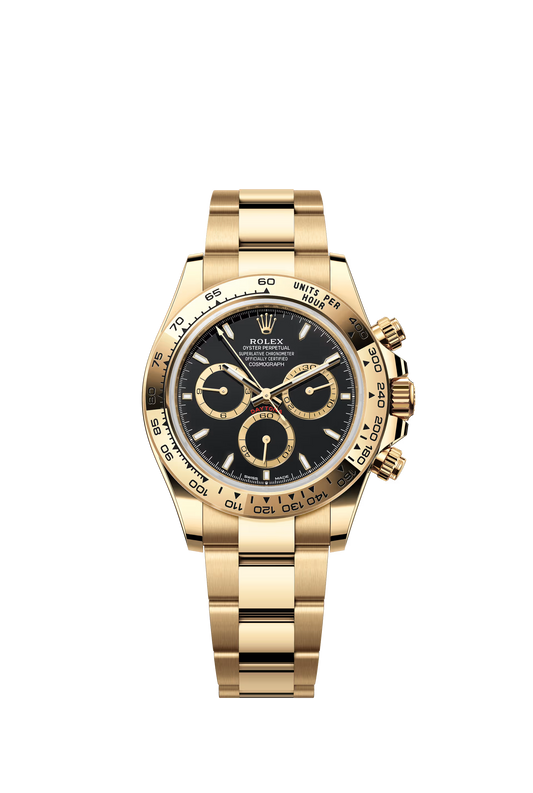 Rolex Cosmograph Daytona 40 mm ref 126508 in yellow gold with black dial