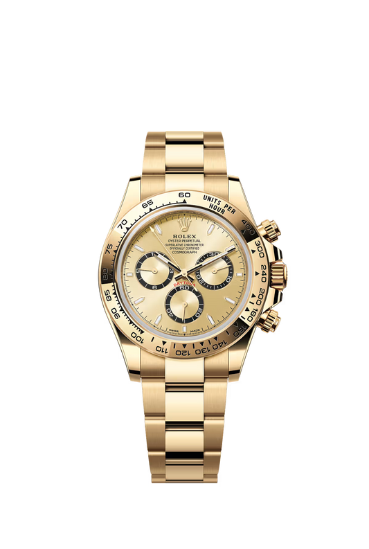 Rolex Cosmograph Daytona ref 126508 in yellow gold with gold dial