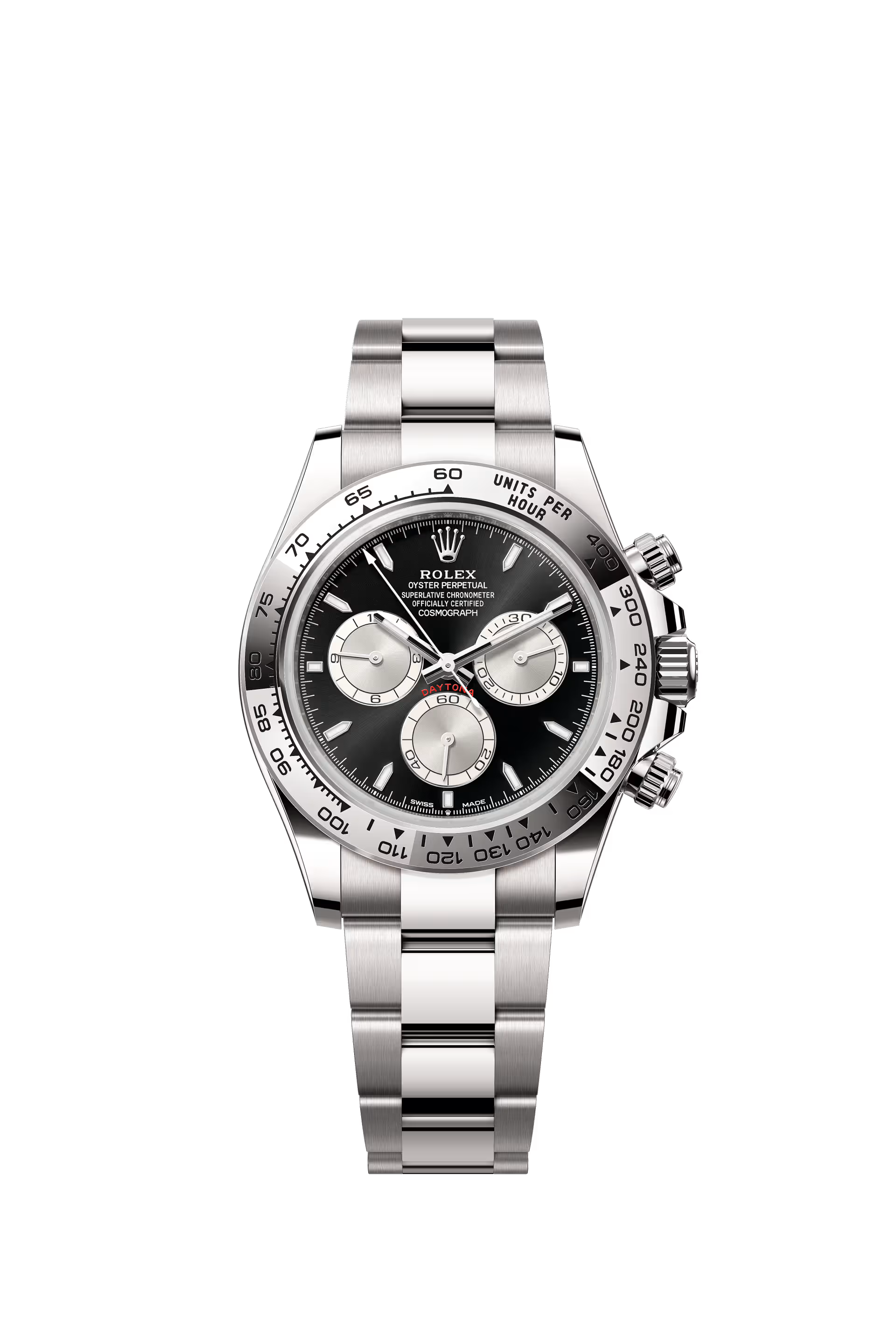 Rolex Cosmograph Daytona 40 mm ref 126509 in white gold with black dial